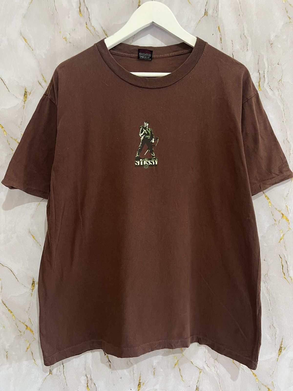 Stussy Vintage Stussy Army Logo T-Shirt – OG Streetwear Classic Size US XL / EU 56 / 4 - 2 Thumbnail