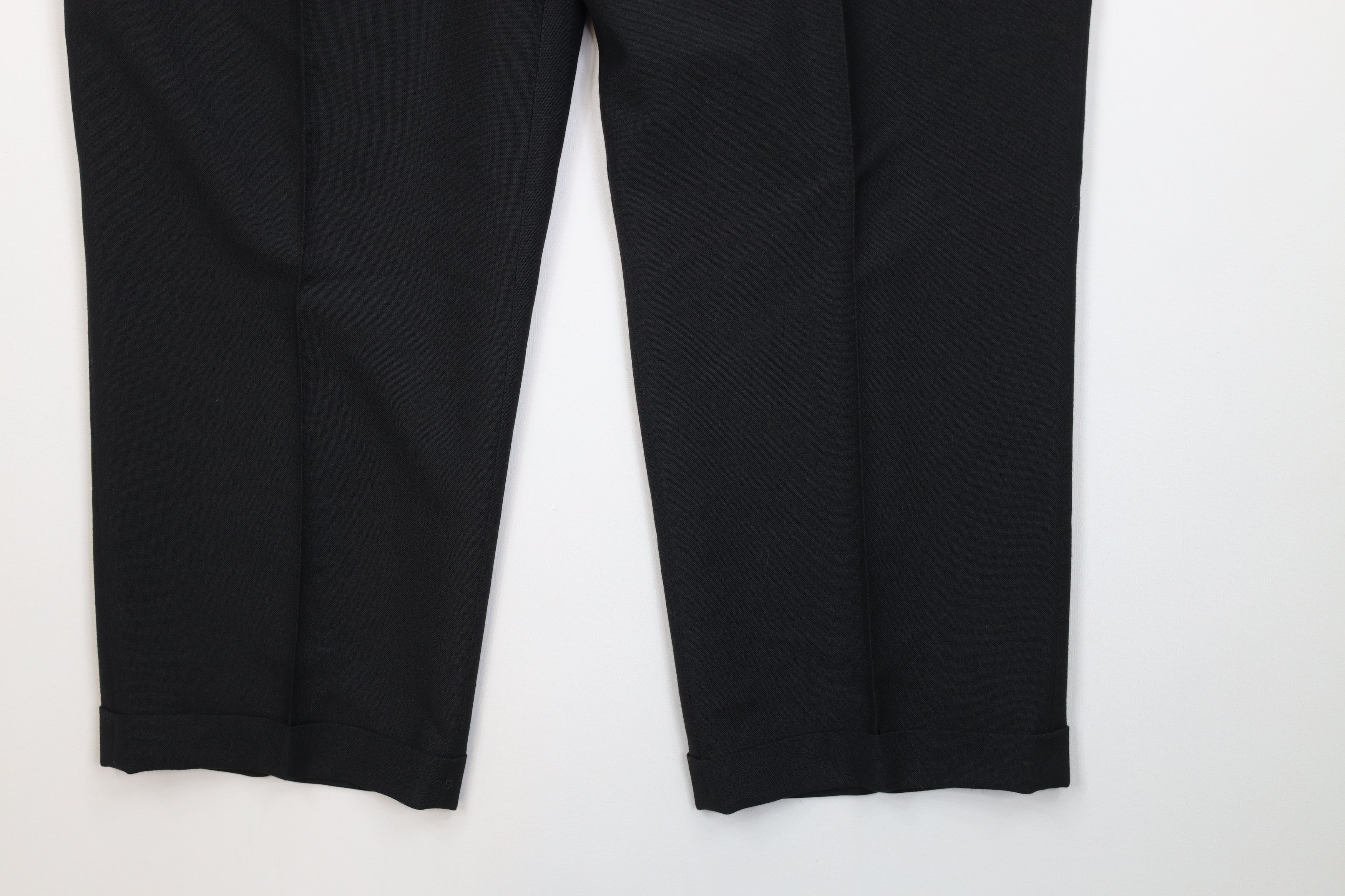Vintage Vintage 90s Streetwear Knit Wide Leg Chino Pants Black Size US 40 / EU 56 - 5 Thumbnail
