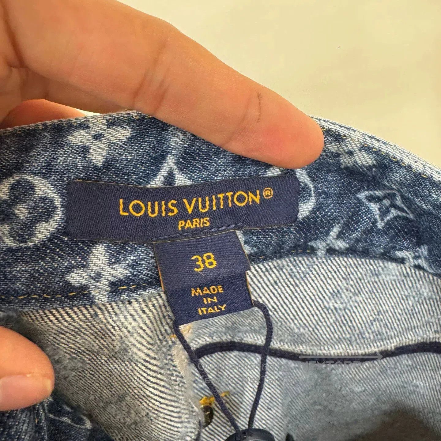 Louis Vuitton Louis Vuitton Blue Monogram Short Shorts. Size US 38 / EU 54 - 3 Thumbnail