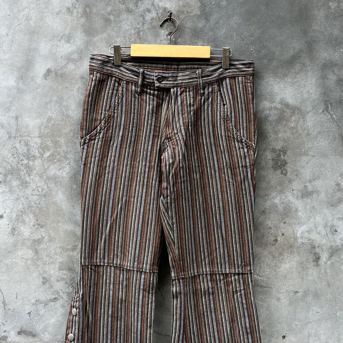 00s TORNADO MART Stripe Flare Pants 00s archive tornado mart flare