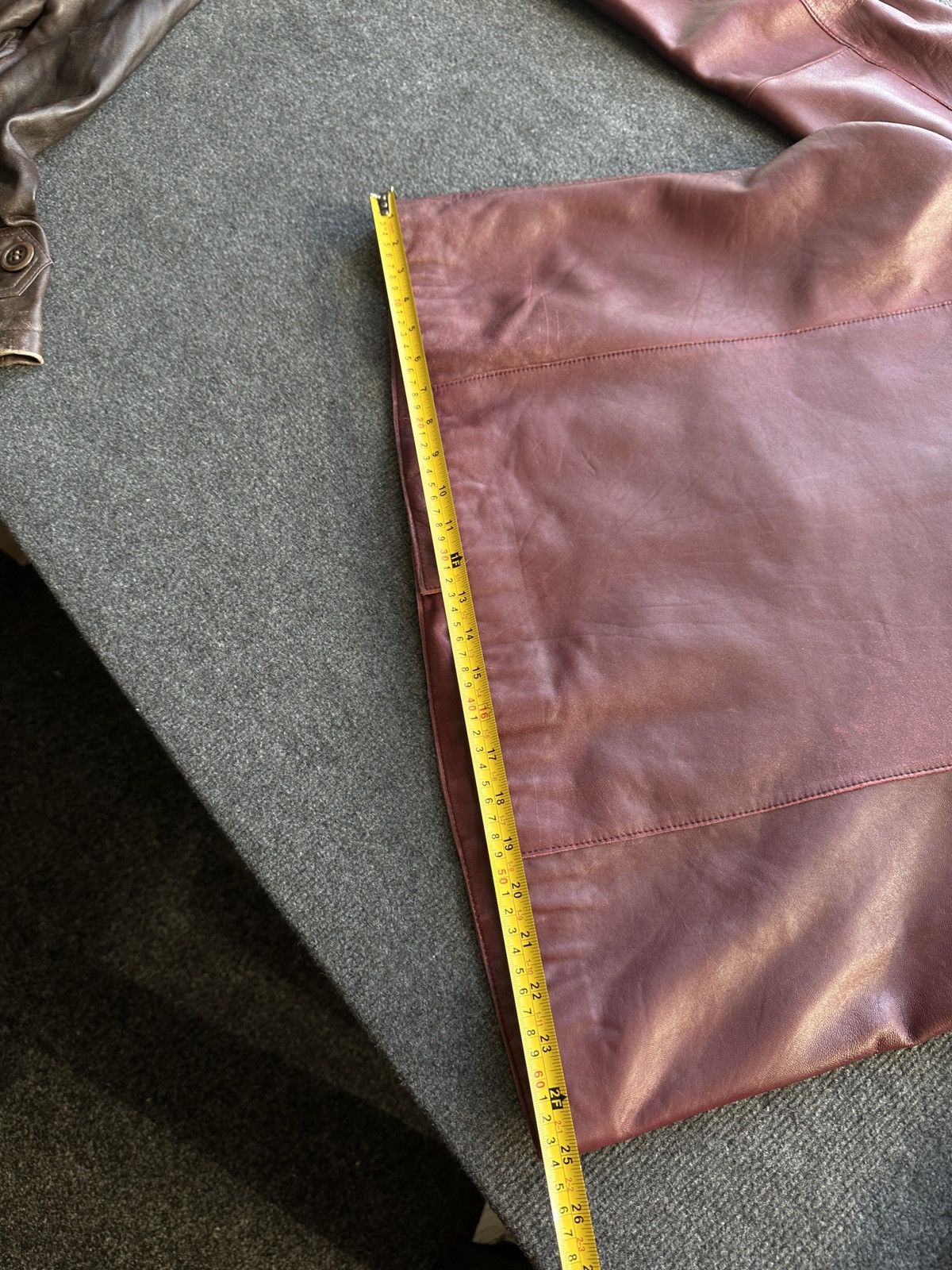Other 🚨VNTG LEATHER JACKET COAT AVANT GARDE WESTERN DARK RED Size US M / EU 48-50 / 2 - 15 Thumbnail