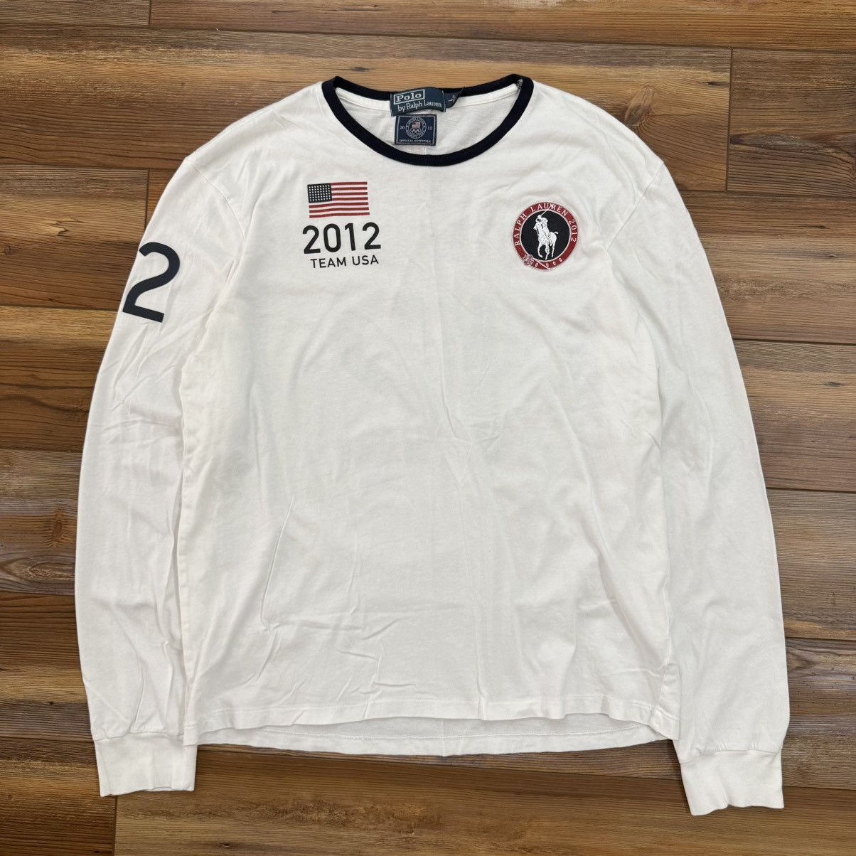 Polo Ralph Lauren White USA 2012 Olympics Longsleeve Shirt