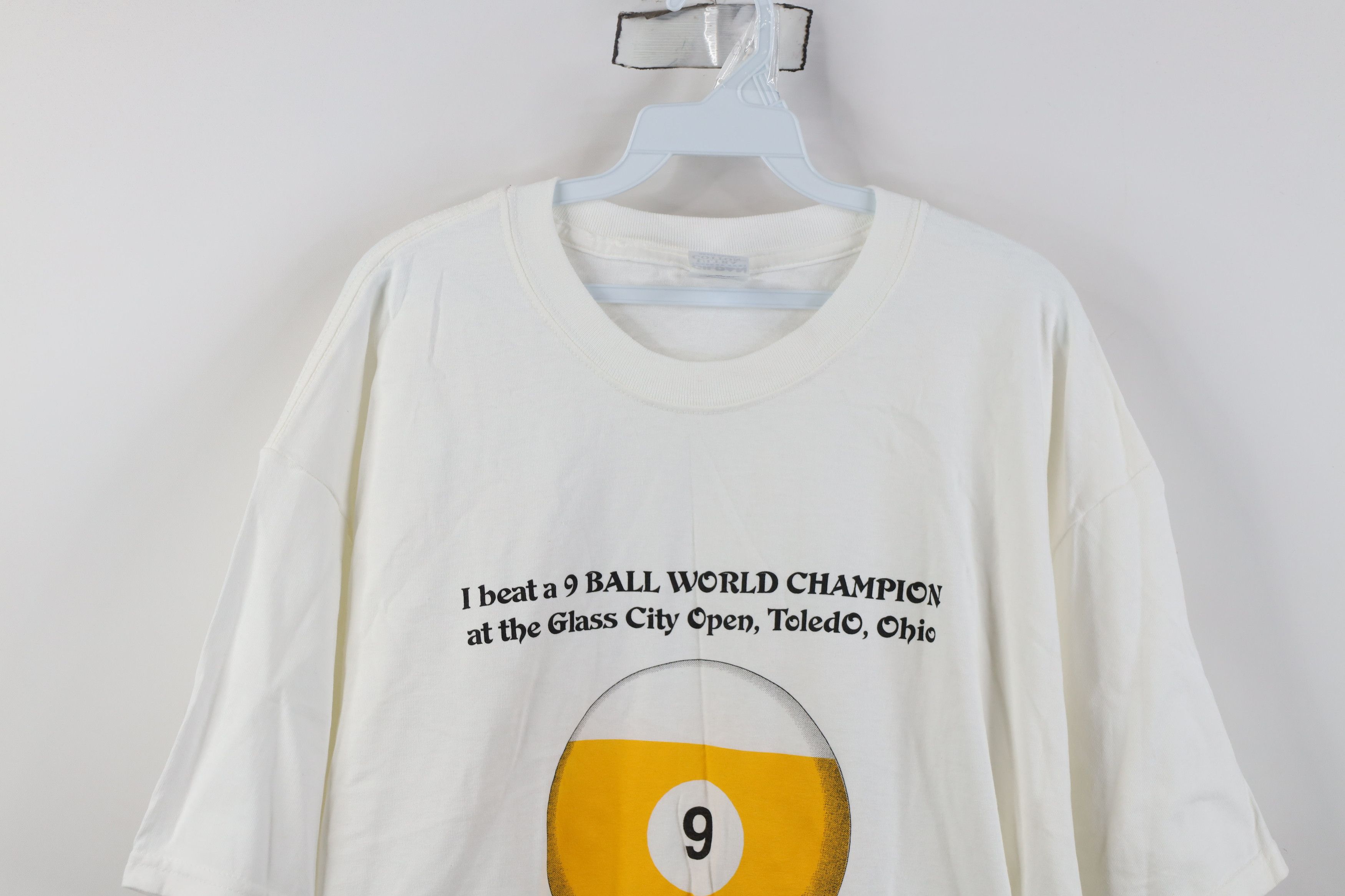 Vintage Vintage 90s 9 Ball World Champion City Open Pool T-Shirt Size US XL / EU 56 / 4 - 2 Thumbnail