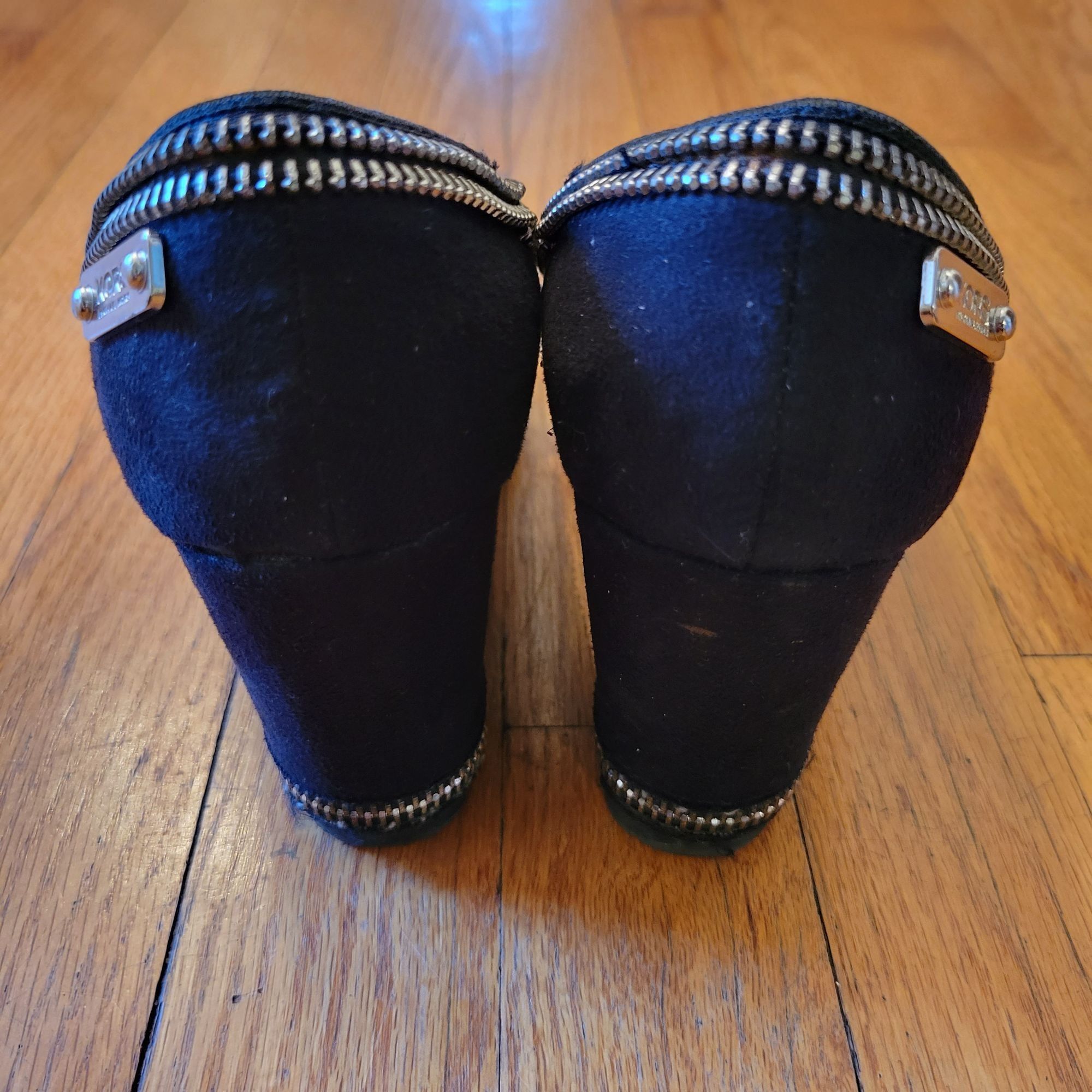 Michael Kors Michael Kors Youth 4 Black SHERRY Wedge Platform Heels Silve Size US 6 / IT 36 - 4 Thumbnail