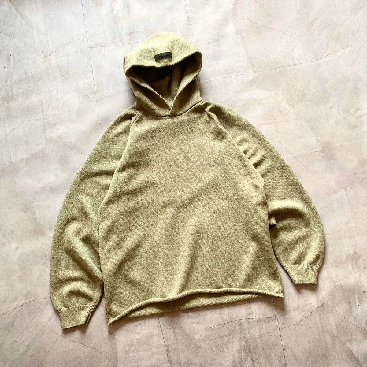 Essentials Essentials Fear Of God Knit Oversize Green/Beige Hoodie Y2K Size US L / EU 52-54 / 3 - 1 Thumbnail