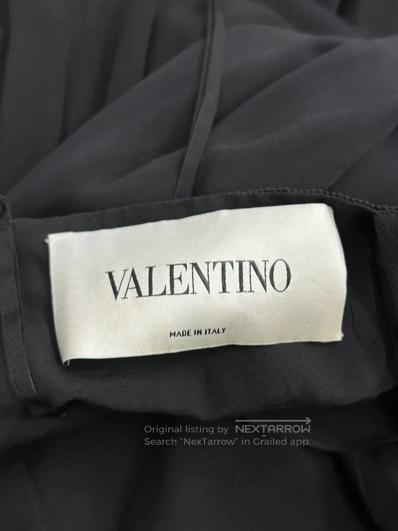 Valentino Valentino Black pleated cape dress Size L / US 10 / IT 46 - 6 Thumbnail
