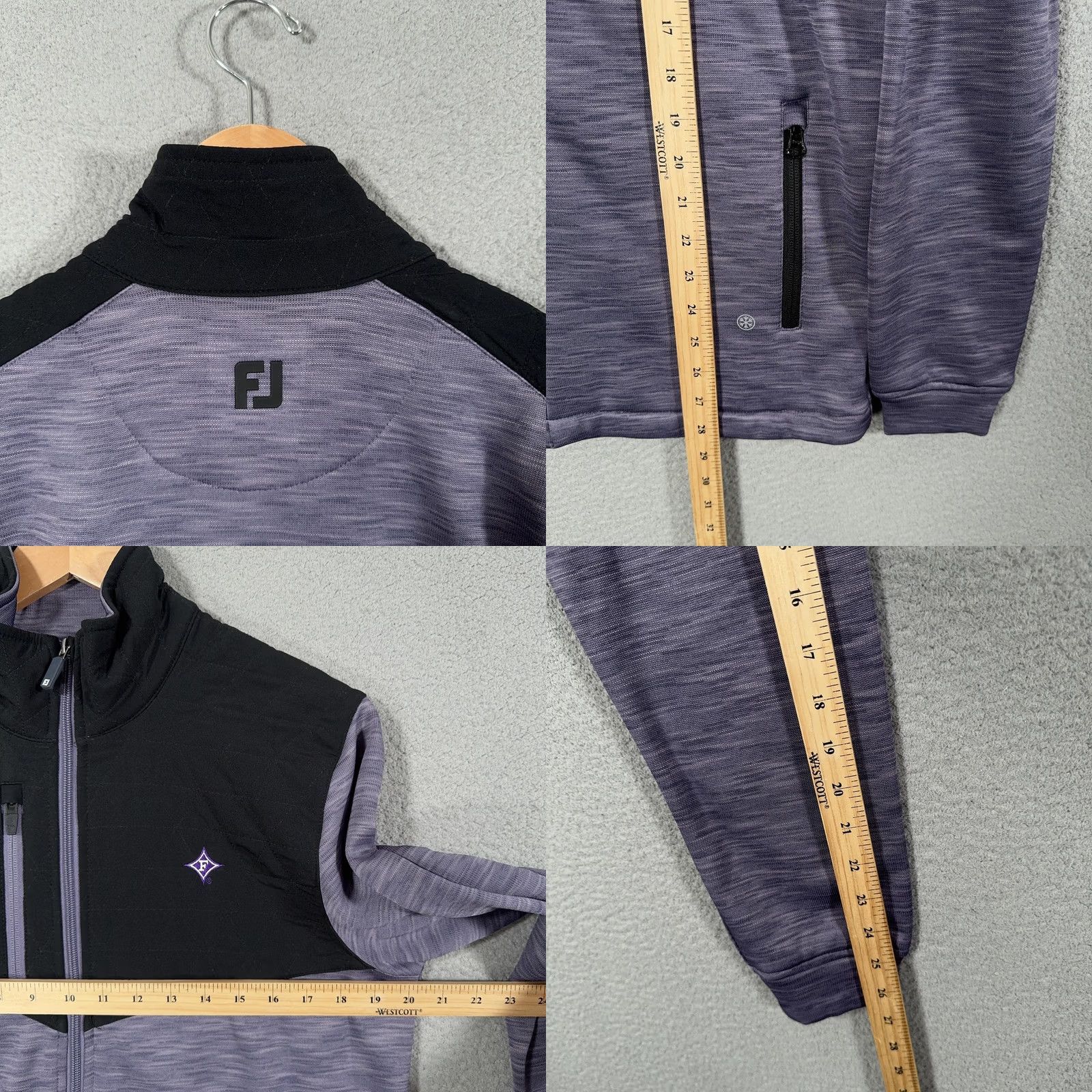Footjoy FootJoy ThermoSeries Hybrid Midlayer Jacket Mens Medium Purple Full Zip Golf Size US M / EU 48-50 / 2 - 9 Thumbnail
