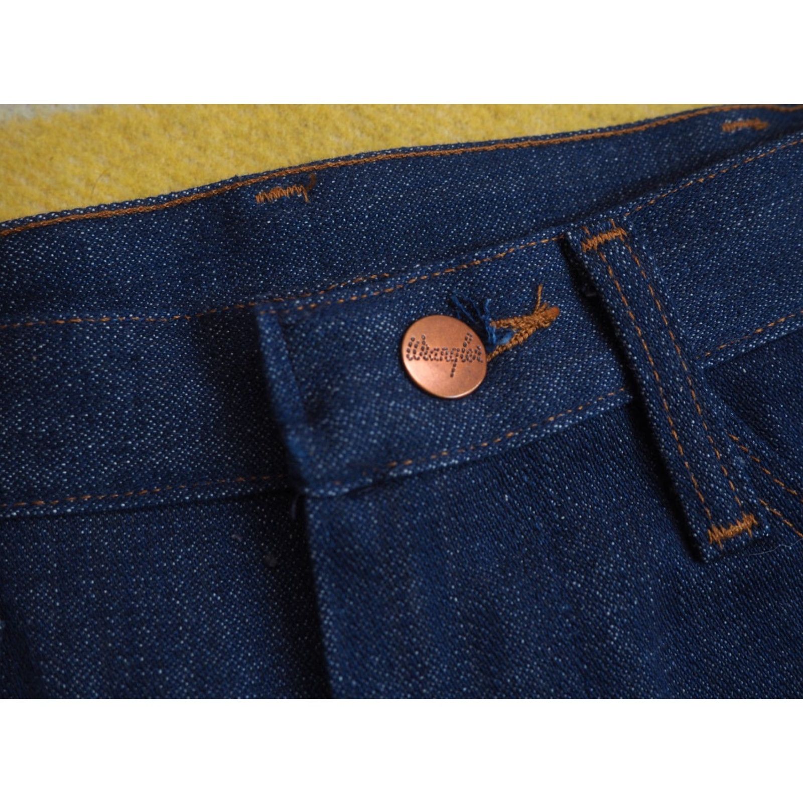 Wrangler VINTAGE Wrangler Jeans 70s Denim 30x36 Blue Rockabilly Dark Wash USA Size US 30 / EU 46 - 7 Thumbnail