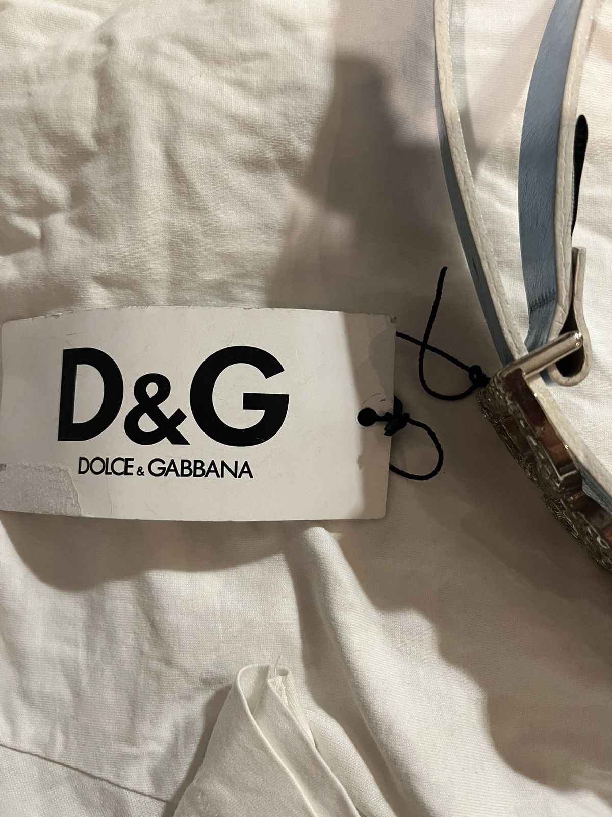 Dolce & Gabbana Dolce & Gabbana Belt 85 Babyblue D&G Schnalle Size ONE SIZE - 3 Thumbnail