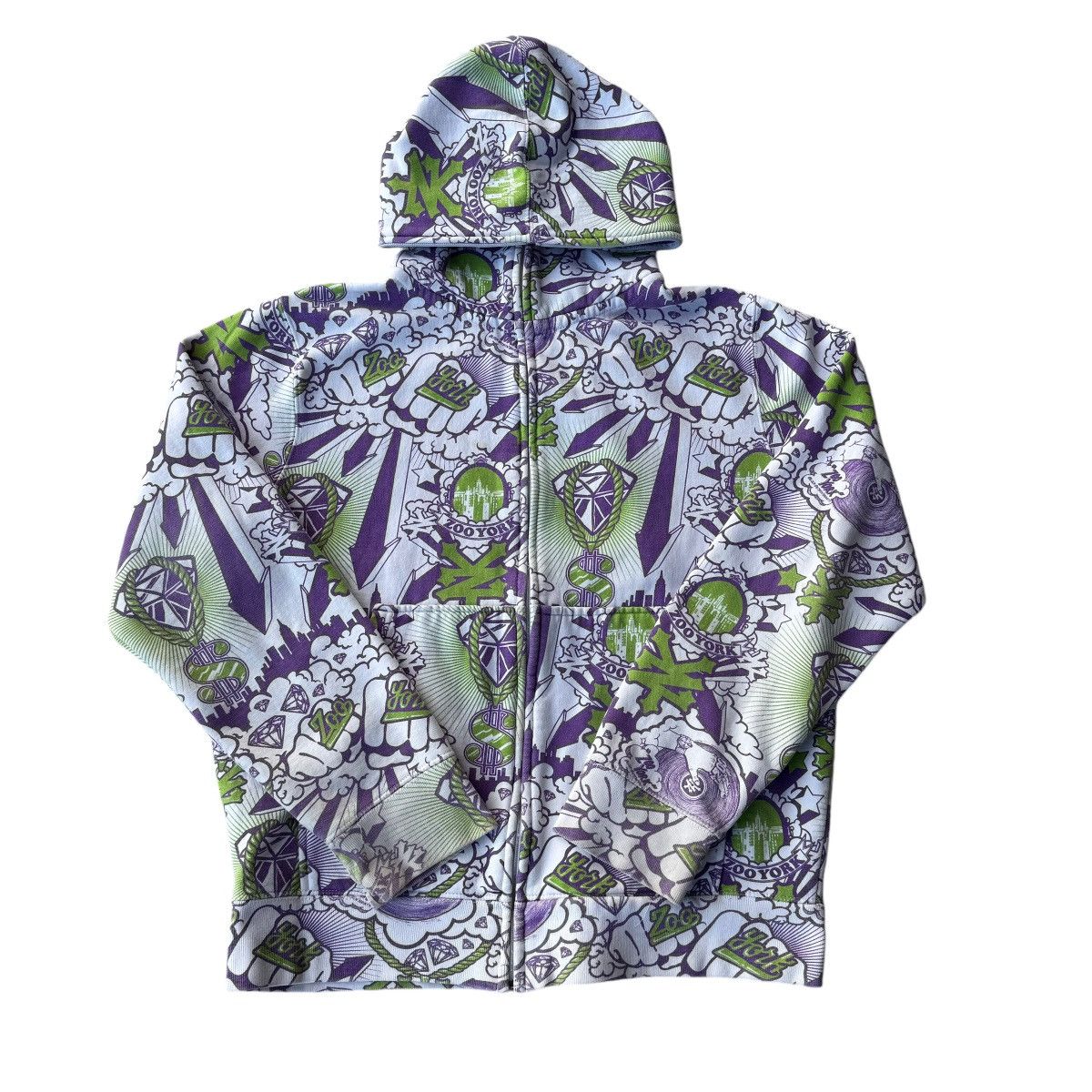 Southpole × Zoo York ZOO YORK Full Zip Like Bape AOP Cartoon Hoodie Y2K 00s Size US XL / EU 56 / 4 - 3 Thumbnail