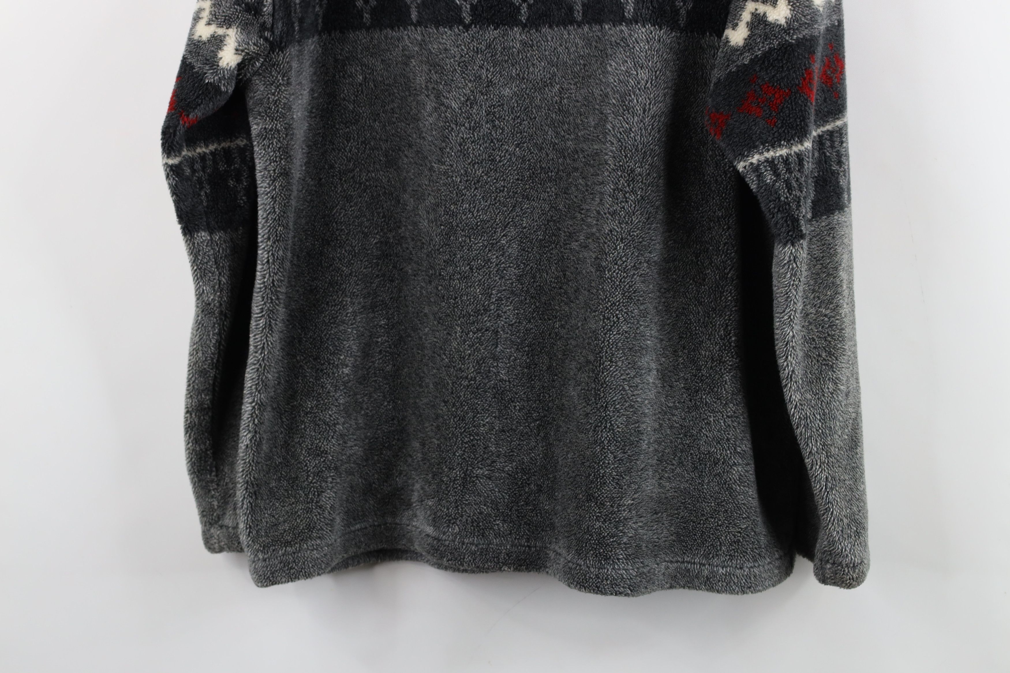 Vintage Vintage 90s Streetwear Fleece Fair Isle Half Zip Sweater Size L / US 10 / IT 46 - 11 Thumbnail