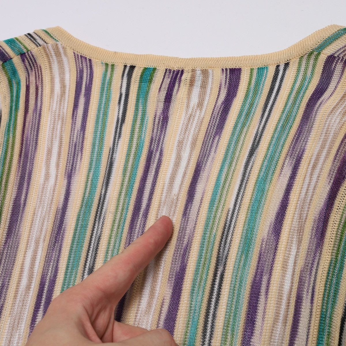 Missoni Missoni Multicolor Viscose Cotton Striped Long Cardigan Dres Size XL / US 12-14 / IT 48-50 - 15 Thumbnail