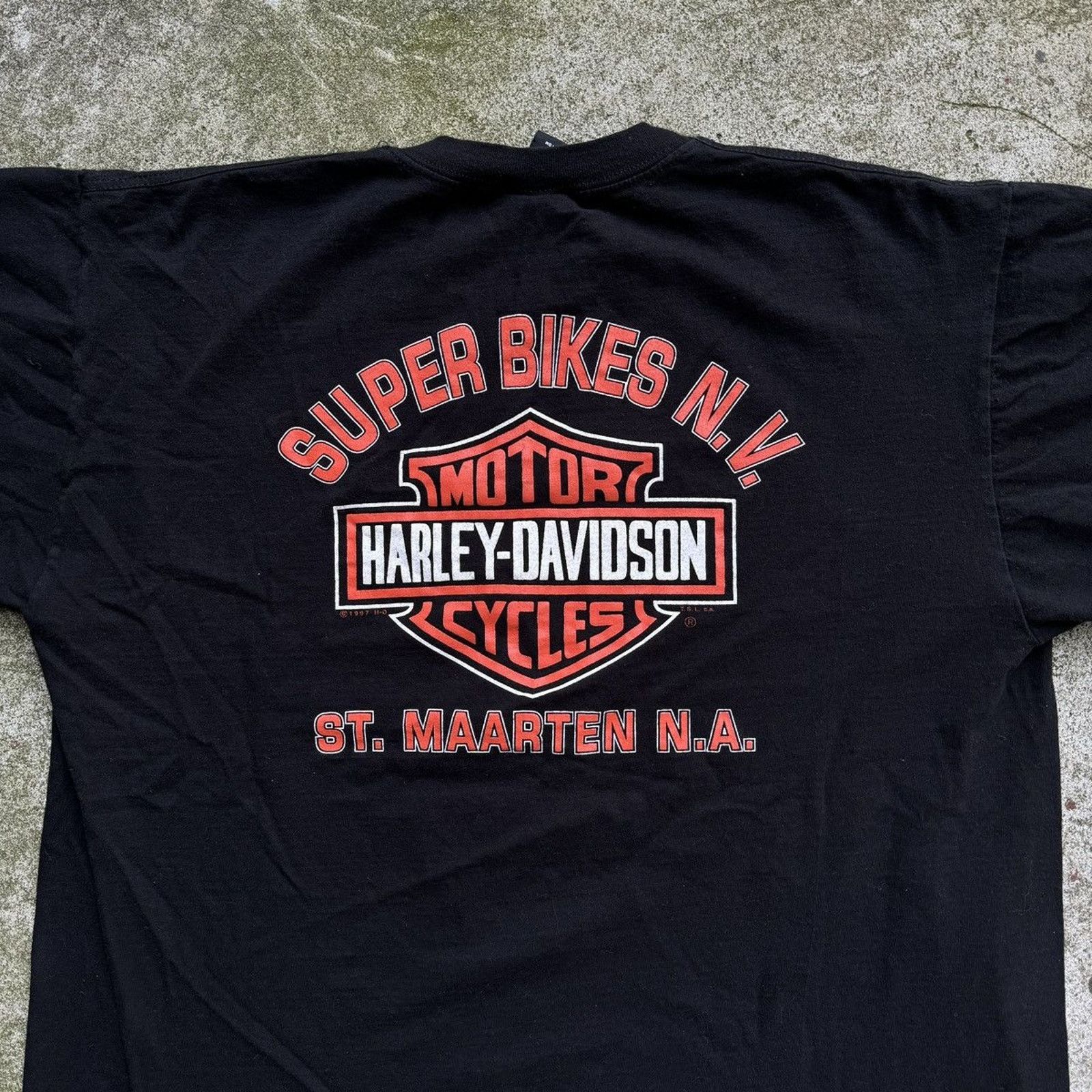Harley Davidson Harley Oversized Chrome Big Logo Shirt ERD Grunge Biker WCC Size US L / EU 52-54 / 3 - 4 Thumbnail