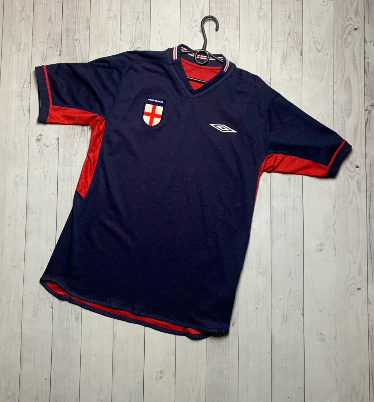 Vintage England Soccer Jersey Umbro reversible size S