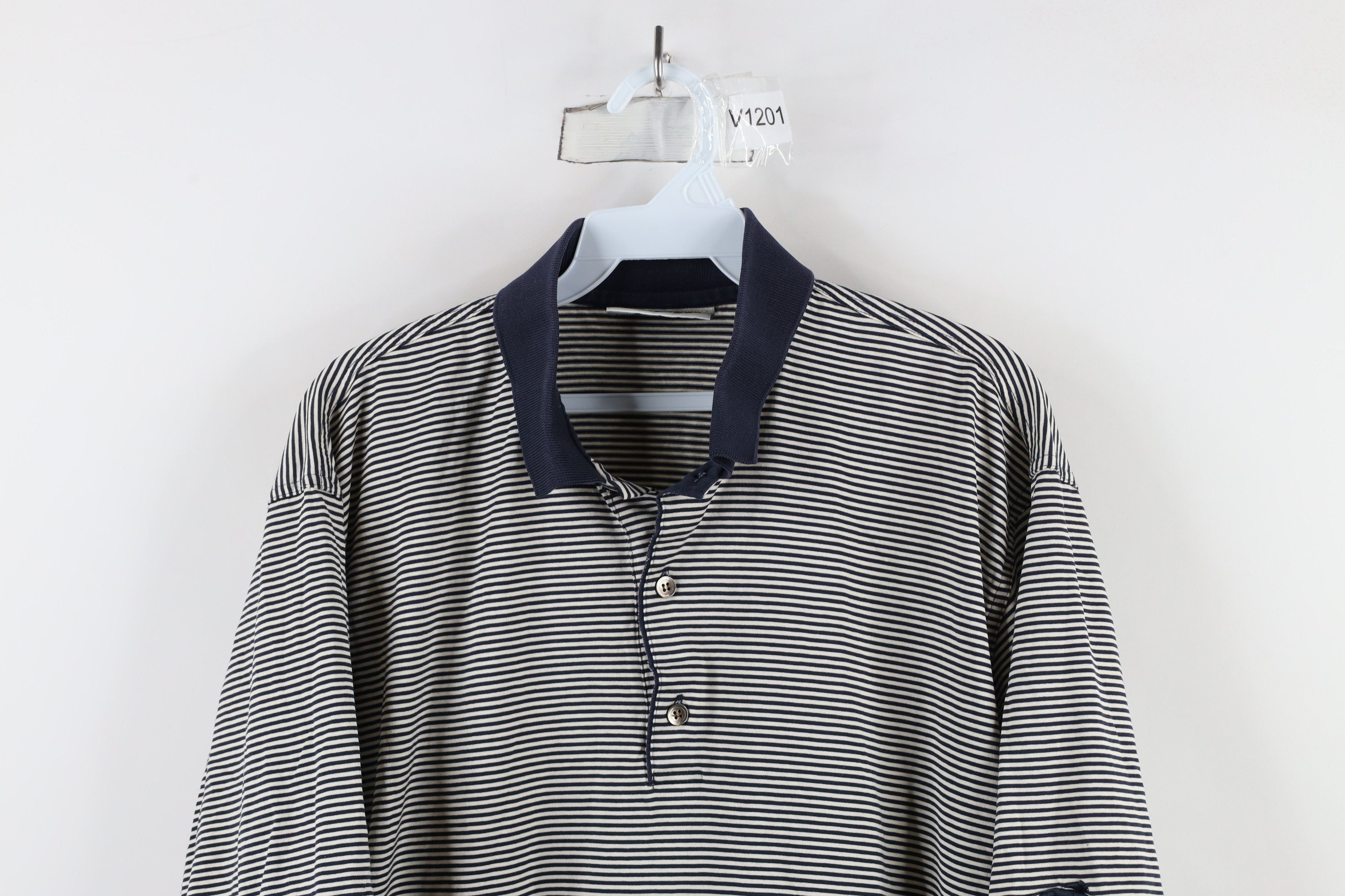 Vintage Vintage 90s Streetwear Striped Collared Polo Shirt Cotton Size US M / EU 48-50 / 2 - 2 Thumbnail