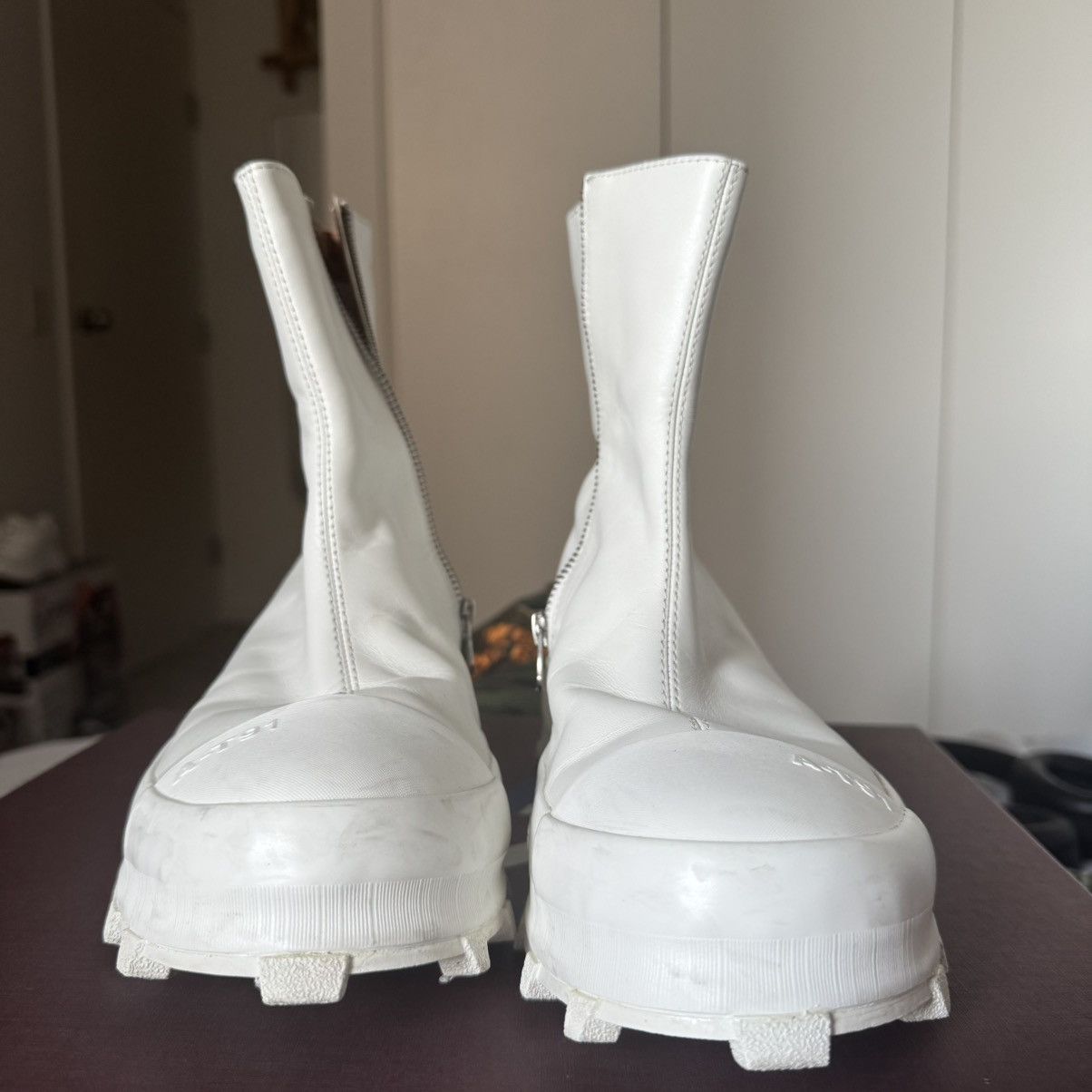 Camper Camperlab Traktori White Leather Boots Size US 6.5 / EU 39-40 - 3 Thumbnail