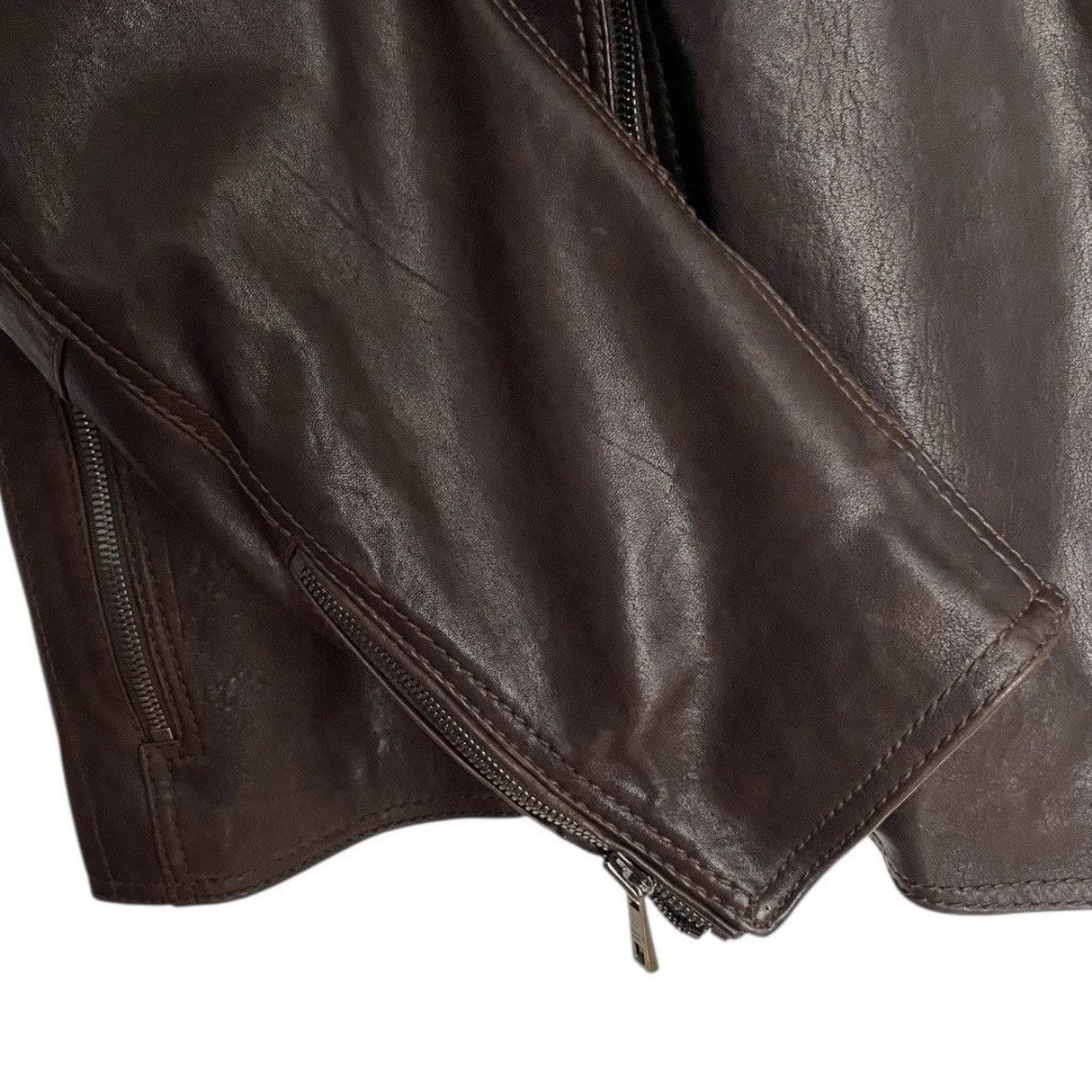 Andrew Marc Andrew Marc Leather Jacket Men’s Large Heavyweight Brown Size US L / EU 52-54 / 3 - 3 Thumbnail