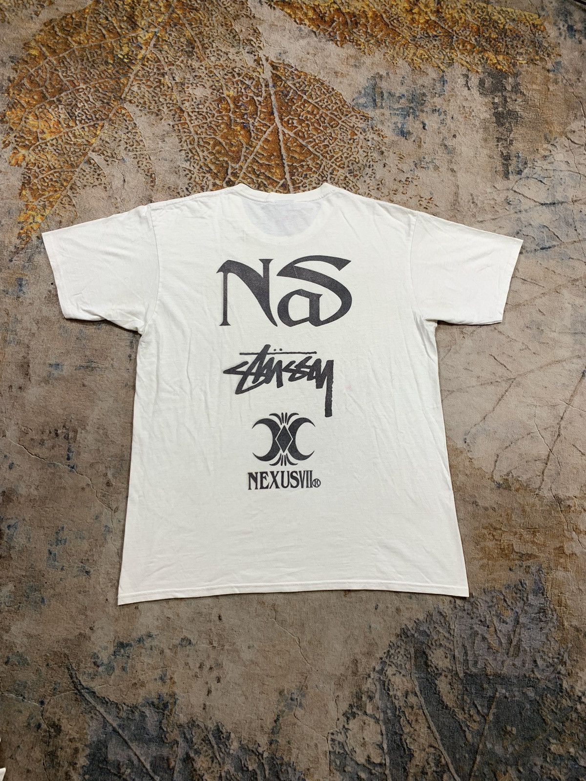Stussy Vintage Stussy X Nas white short sleeve Size US L / EU 52-54 / 3 - 7 Thumbnail