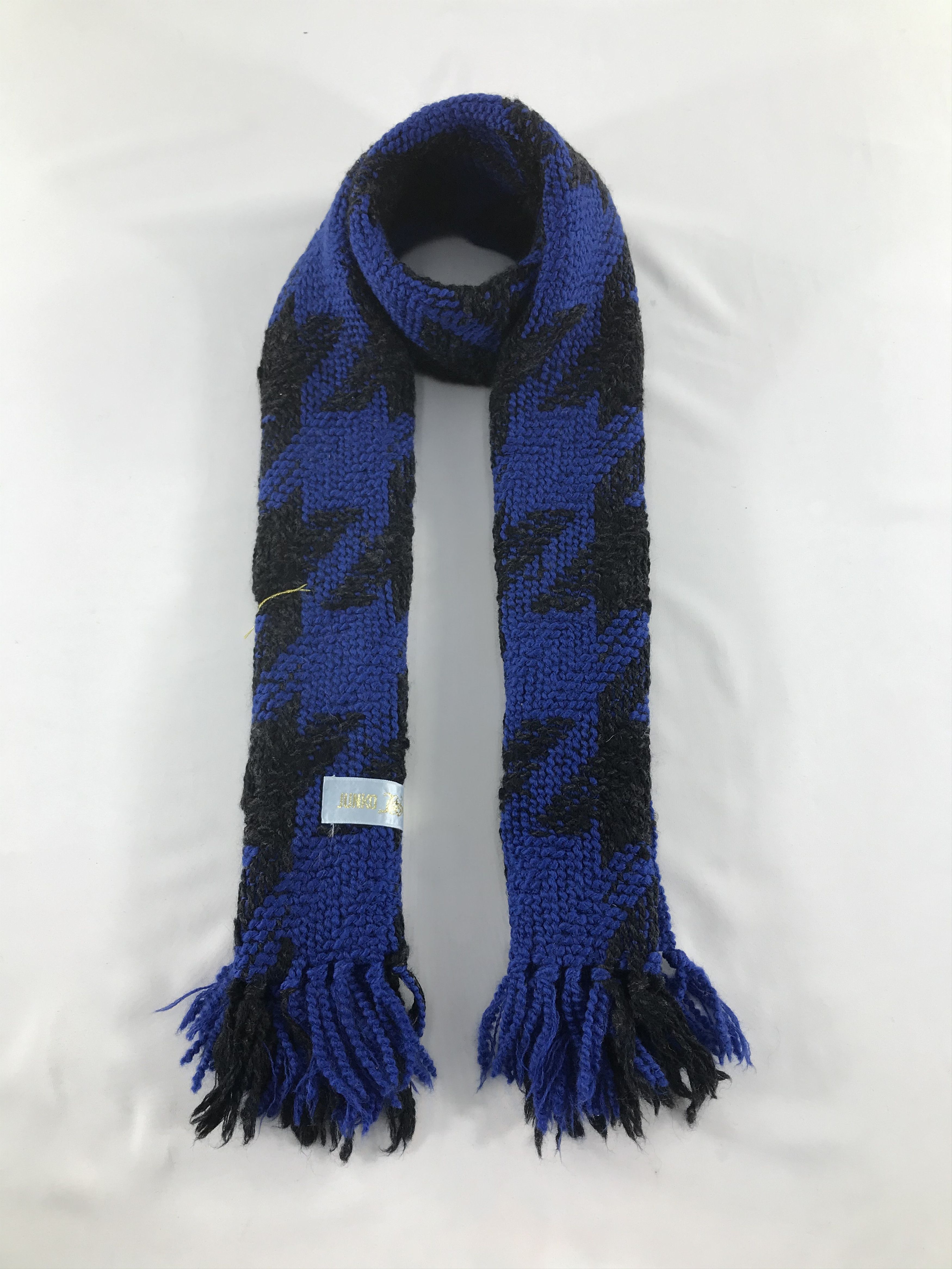 Junko Shimada Junko Shimada Houndstooth Wool Scarf Muffler V314 Size ONE SIZE - 1 Thumbnail
