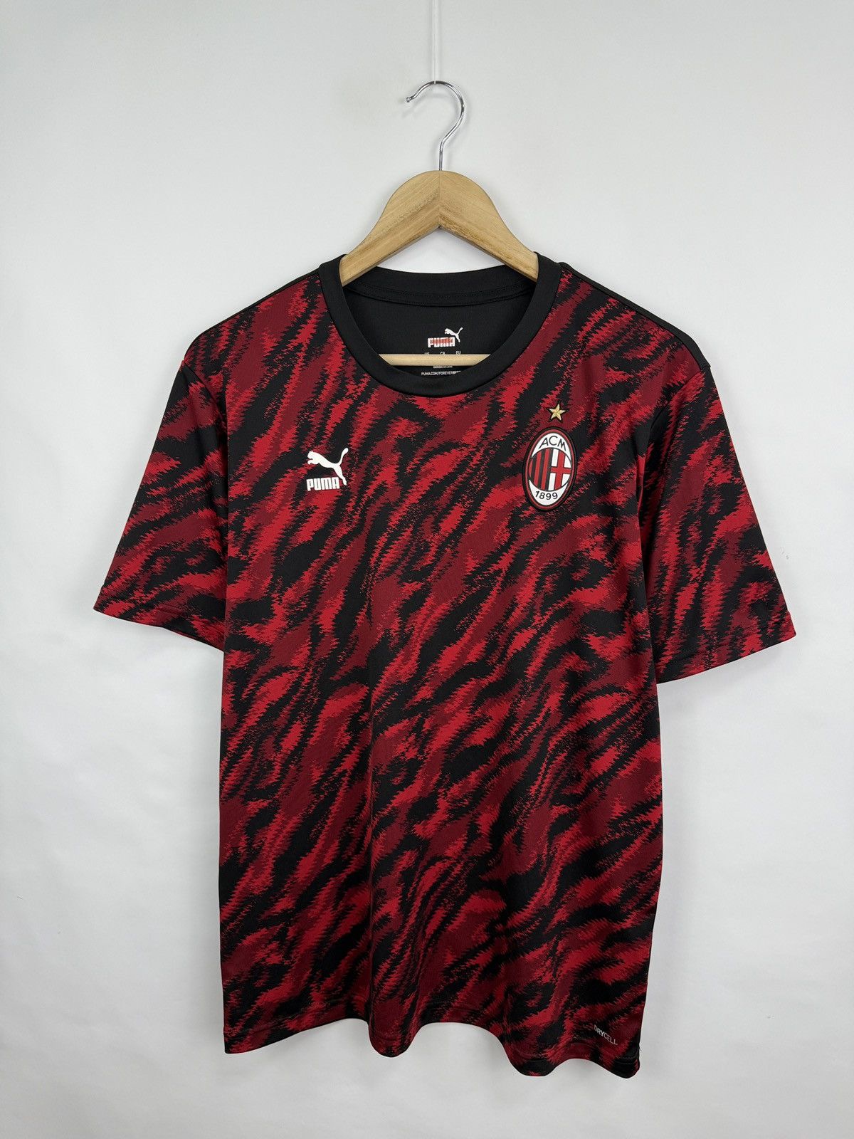 Puma 🇮🇹 Vintage Y2K Puma AC Milan Soccer Jersey Blokecore Rare Size US L / EU 52-54 / 3 - 5 Thumbnail
