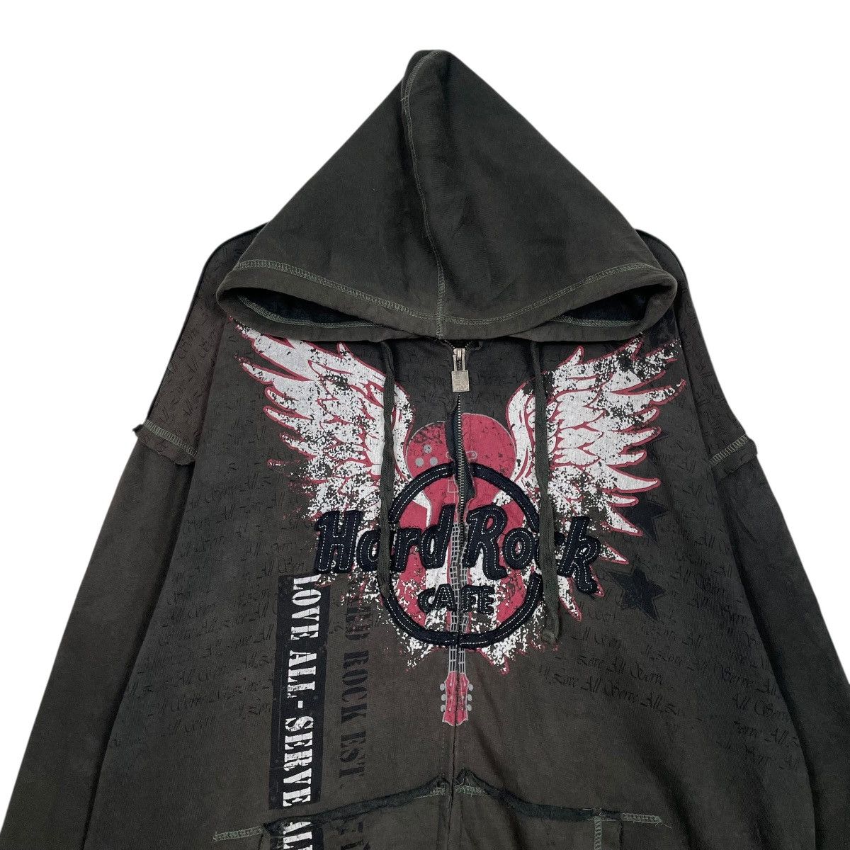 Hard Rock Cafe Hard Rock Cafe Zipper Hoodie Size US XL / EU 56 / 4 - 2 Thumbnail