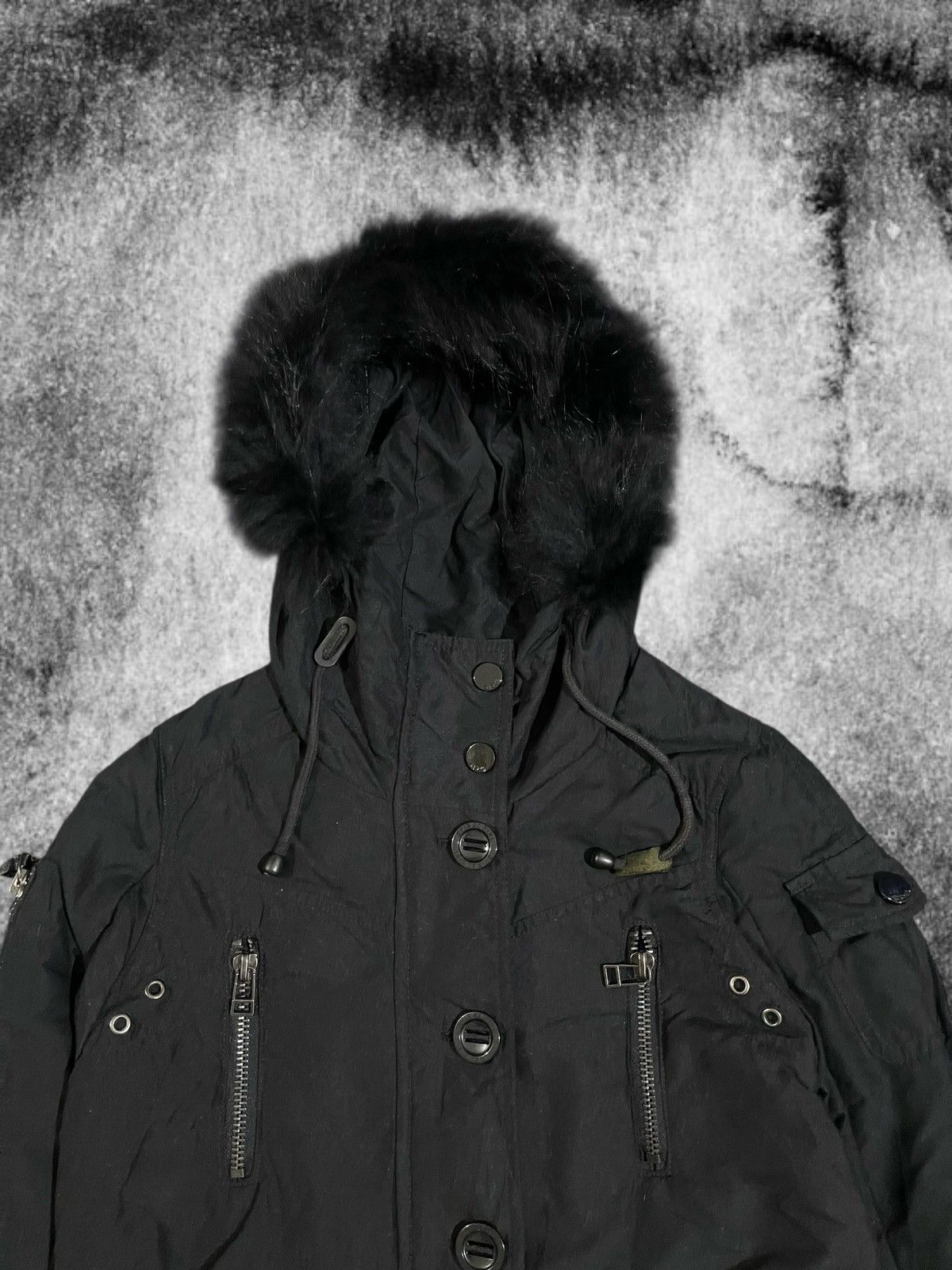 14th Addiction 2000s Spiral Girl Japan fur Racoon jacket Black Opium style Size US M / EU 48-50 / 2 - 3 Thumbnail