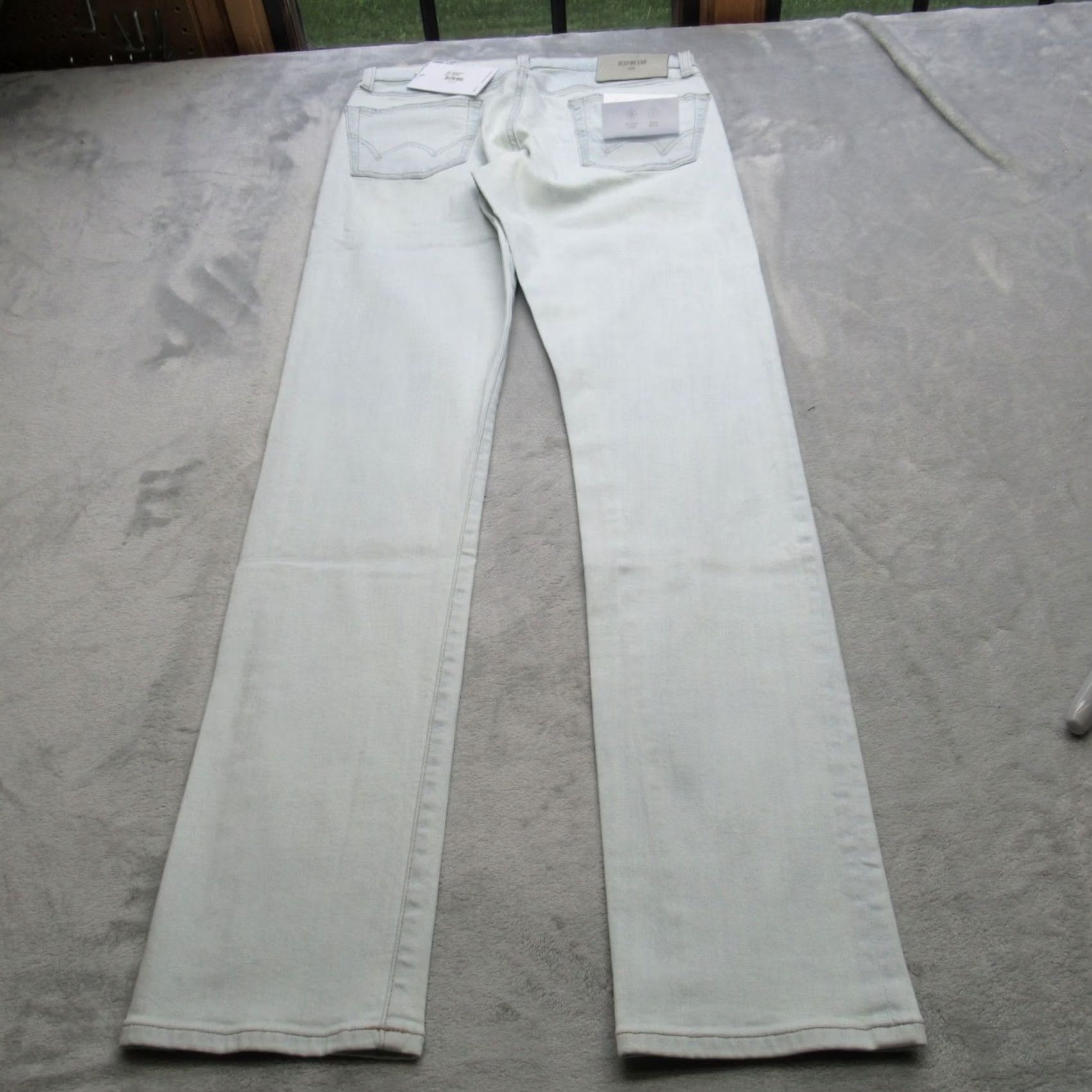 Edwin Edwin Jeans Mens 29 x 32 Slim Light Denim Endurance Moisture Wicking 58 NWD Size US 29 - 3 Thumbnail