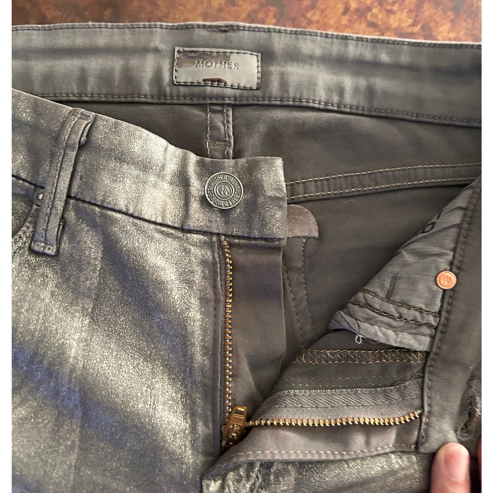 MOTHER MOTHER The Looker Gunmetal Coated Skinny women’s Jean 26 Size 26" / US 2 / IT 38 - 7 Thumbnail