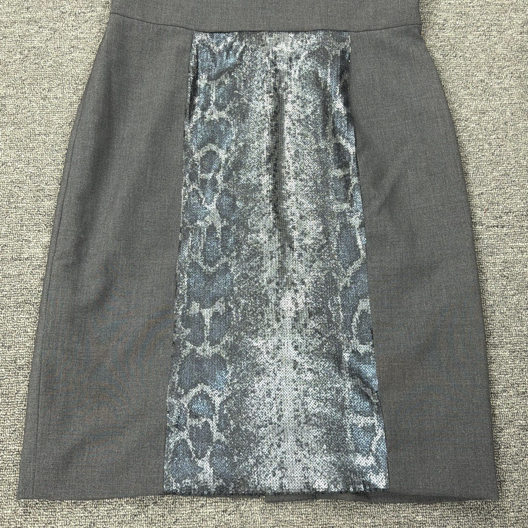 Calvin Klein Calvin Klein Dress Womens 4 Gray Animal Print Sequin Sheath Knee Length Career Dress Shopper/Shirt? Size S / US 4 / IT 40 - 3 Thumbnail