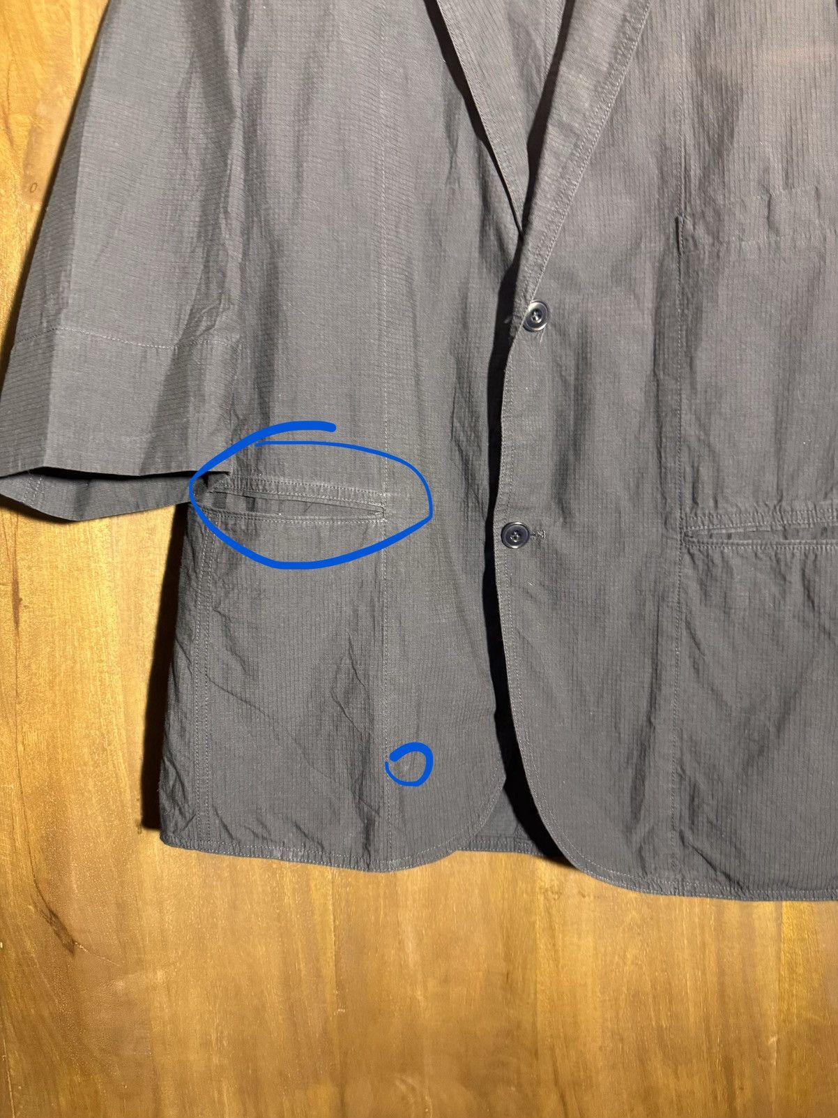 Lemaire lemaire short sleeves blazer jacket in navy cotton 48 Size US M / EU 48-50 / 2 - 9 Thumbnail