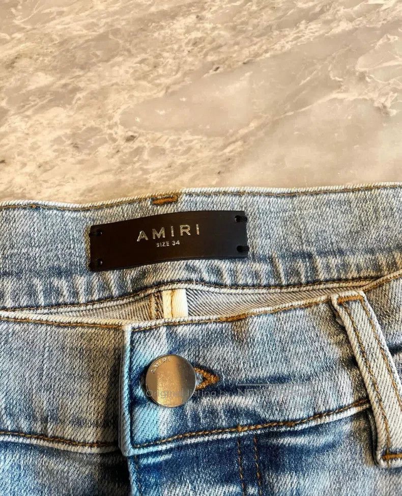 Amiri Amiri Size 34 Playboy collaboration patchwork blue jeans Size US 34 / EU 50 - 2 Thumbnail
