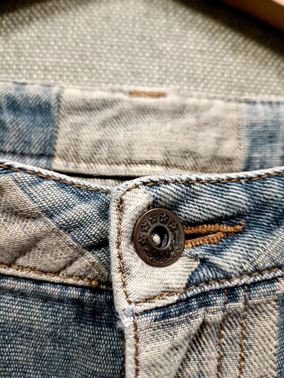 Japanese Brand patchwork jeans very rare Size US 31 - 4 Thumbnail