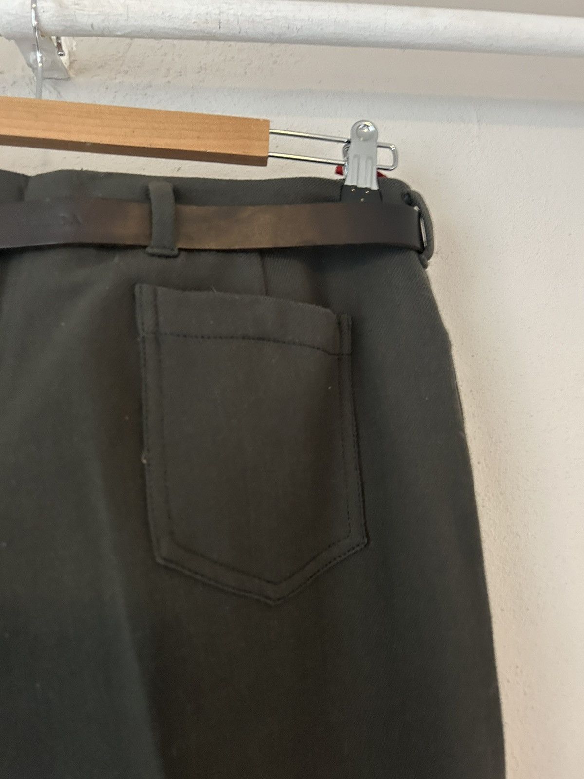 Prada Belted Green Pants with Red Logo Tab Size US 28 / EU 44 - 10 Thumbnail