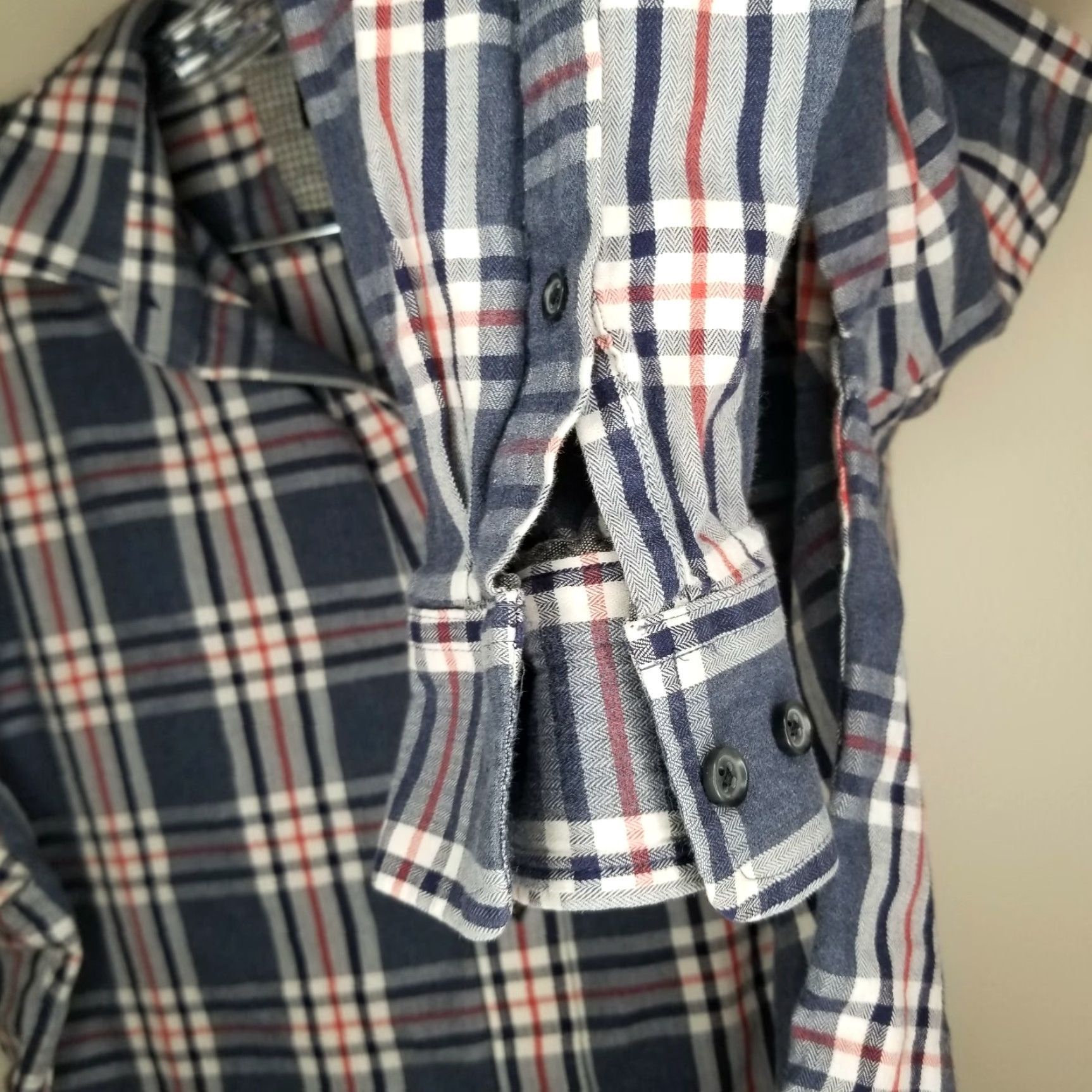 Banana Republic BANANA REPUBLIC Slim Fit Shirt Men Plaid Long Sleeve Button-Down Size Large Blue White Multicolor Plaid Pattern, 90s/Colorful vibe Size US L / EU 52-54 / 3 - 3 Thumbnail