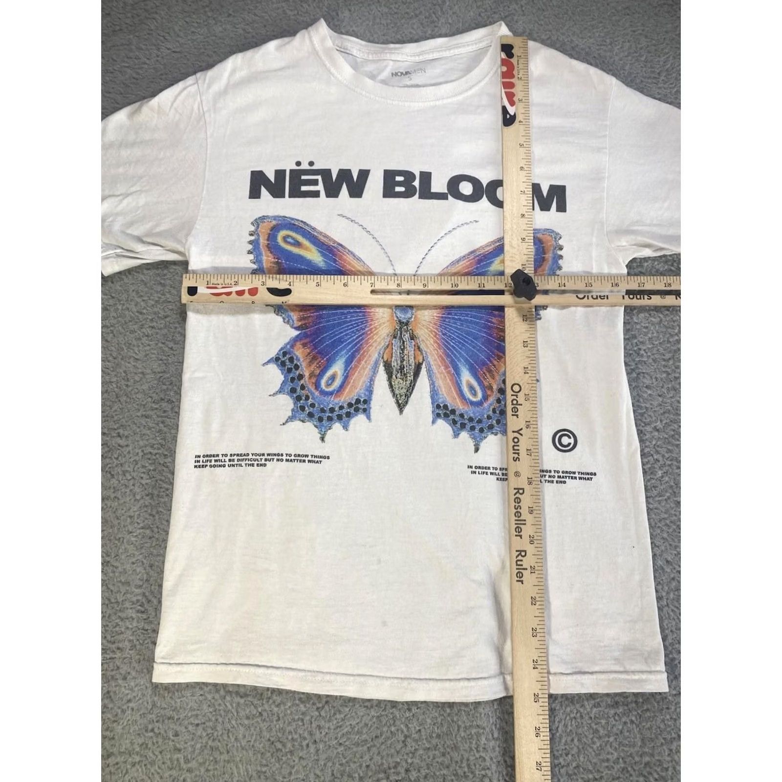 Vintage Nova T-Shirt Small “New Bloom” Butterfly White Mens S Shirt Size US S / EU 44-46 / 1 - 3 Thumbnail