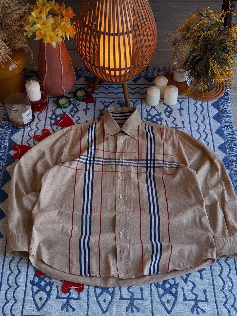 Burberry Burberry Check Shirt Beige Size US M / EU 48-50 / 2 - 6 Thumbnail