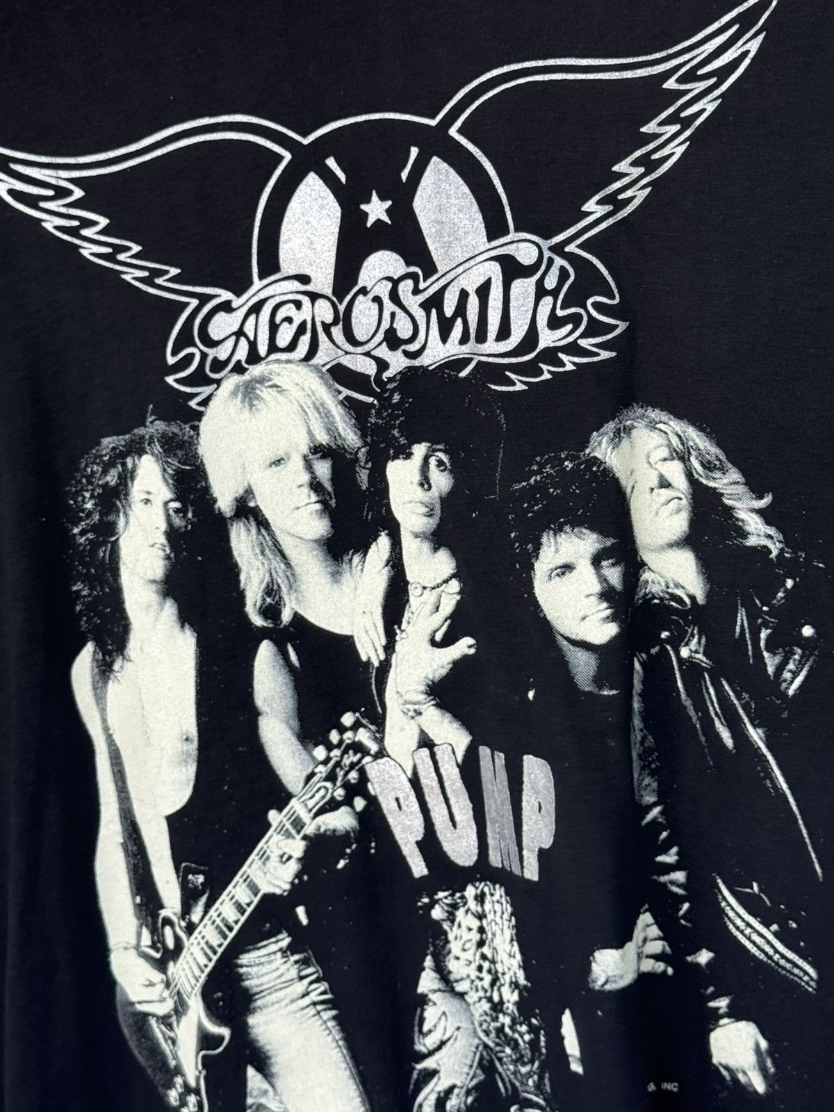 Vintage 1989 Aerosmith - PUMP Vintage T- Shirt - Black - XL Size US XL / EU 56 / 4 - 1 Thumbnail