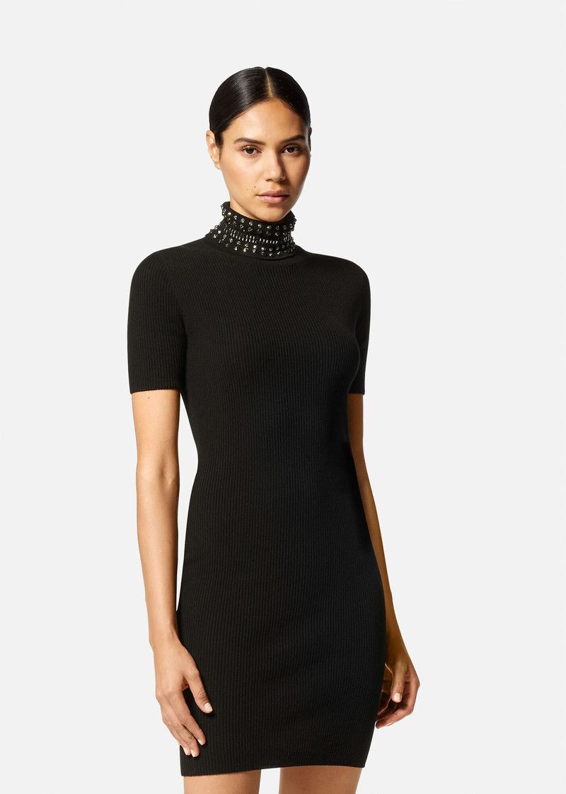 Versace o1y0226 Mini Dress in Black Size XS / US 0-2 / IT 36-38 - 3 Thumbnail
