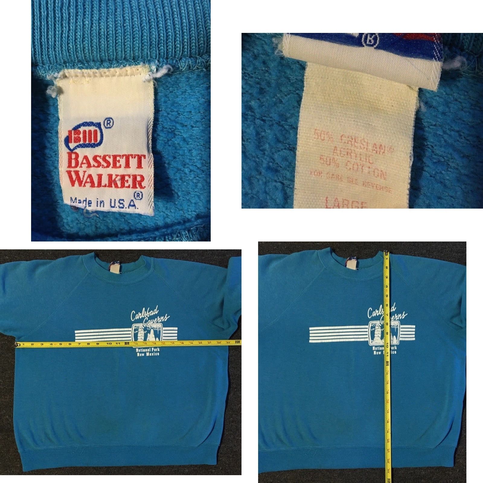 Vintage VINTAGE National Park Hoodie Men S Blue Sweatshirt Boxy 80s Carlsbad Caverns Distressed Grunge USA 90s Vintage Theme Skein Size US S / EU 44-46 / 1 - 10 Thumbnail