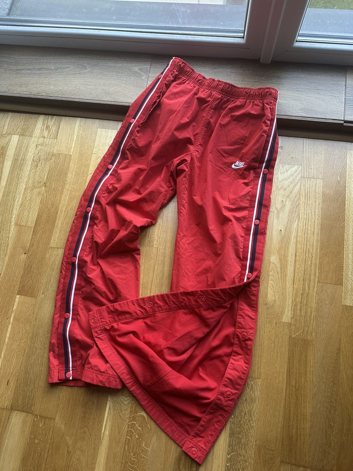 Nike Vintage Y2K Nike Red Nylon Pants Size US 32 / EU 48 - 3 Thumbnail