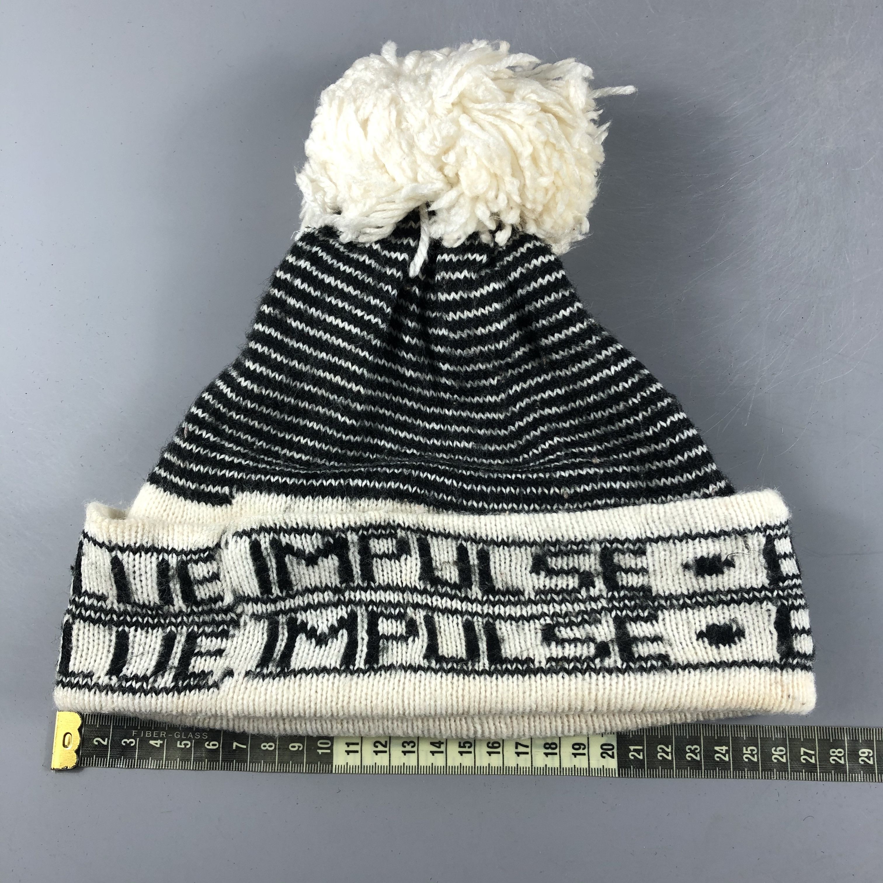 Impulse × Japanese Brand × Vintage Impulse Stripe Beanie Snow Hat Snow Cap -D036 Size ONE SIZE - 4 Thumbnail