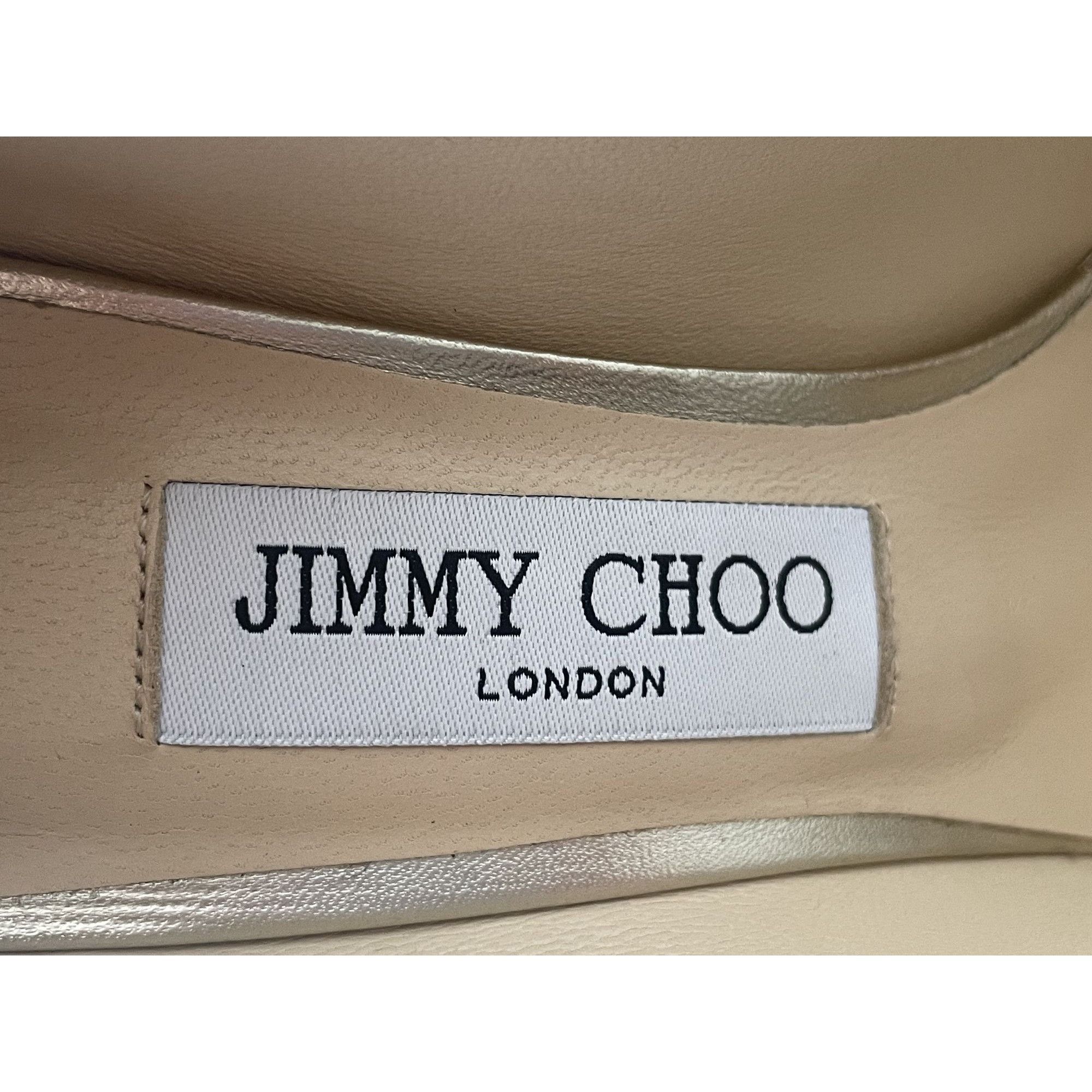 Jimmy Choo Jimmy Choo Romy 85 Silver Glitter Pointed Toe Pumps Womens H Size US 7 / IT 37 - 8 Thumbnail