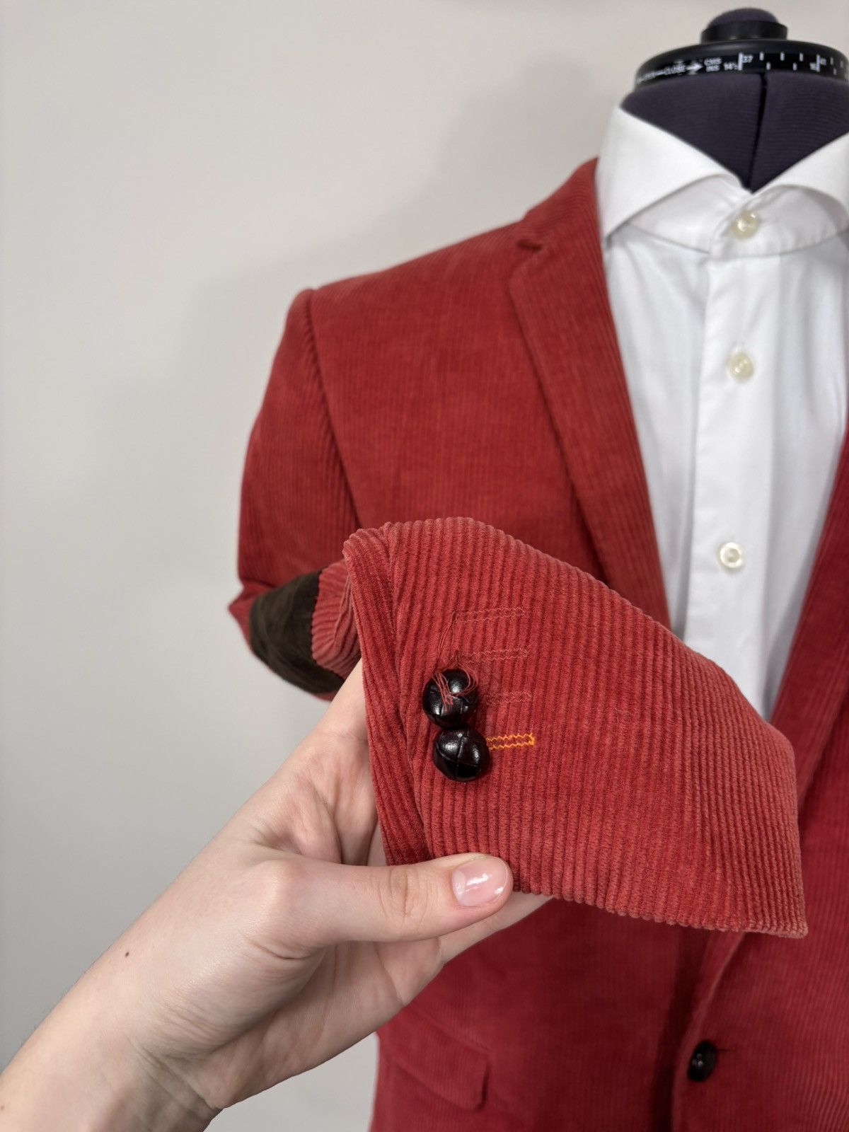 Other UK Holland Esquire Men’s Red Corduroy Blazer Jacket Sport Coat Size 38R - 11 Thumbnail