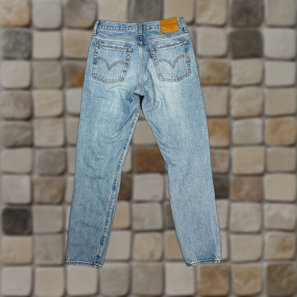 Levi's Levi's Wedgie Jeans Womens 25 Blue Denim Mid Rise Distressed Skinny 26x27 Size 42" / US 20 - 1 Thumbnail