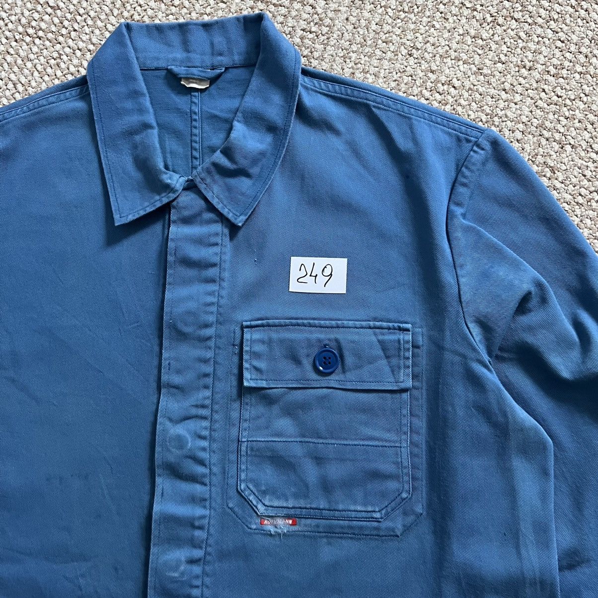 Vintage French faded cotton vintage workwear jacket Size US L / EU 52-54 / 3 - 8 Thumbnail