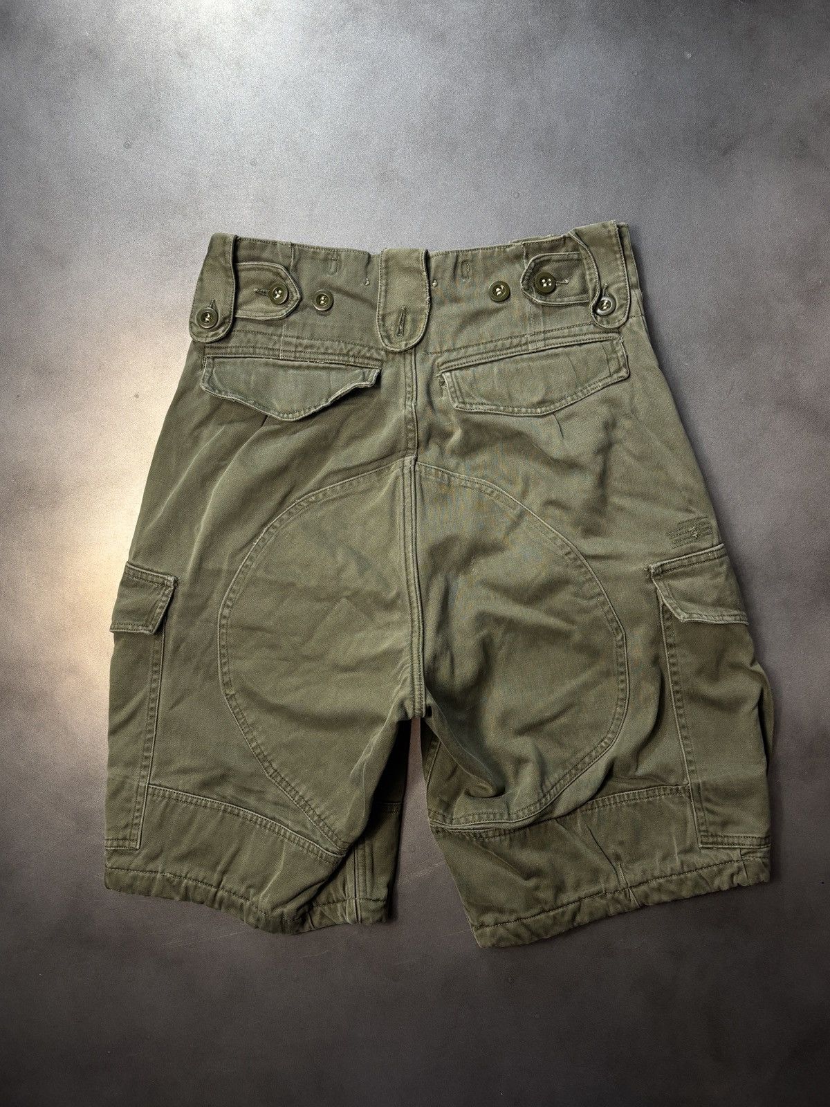 Vintage 1960s Vintage Dutch Military Cargo Shorts Heavy Duty Utility Size US 26 / EU 42 - 3 Thumbnail