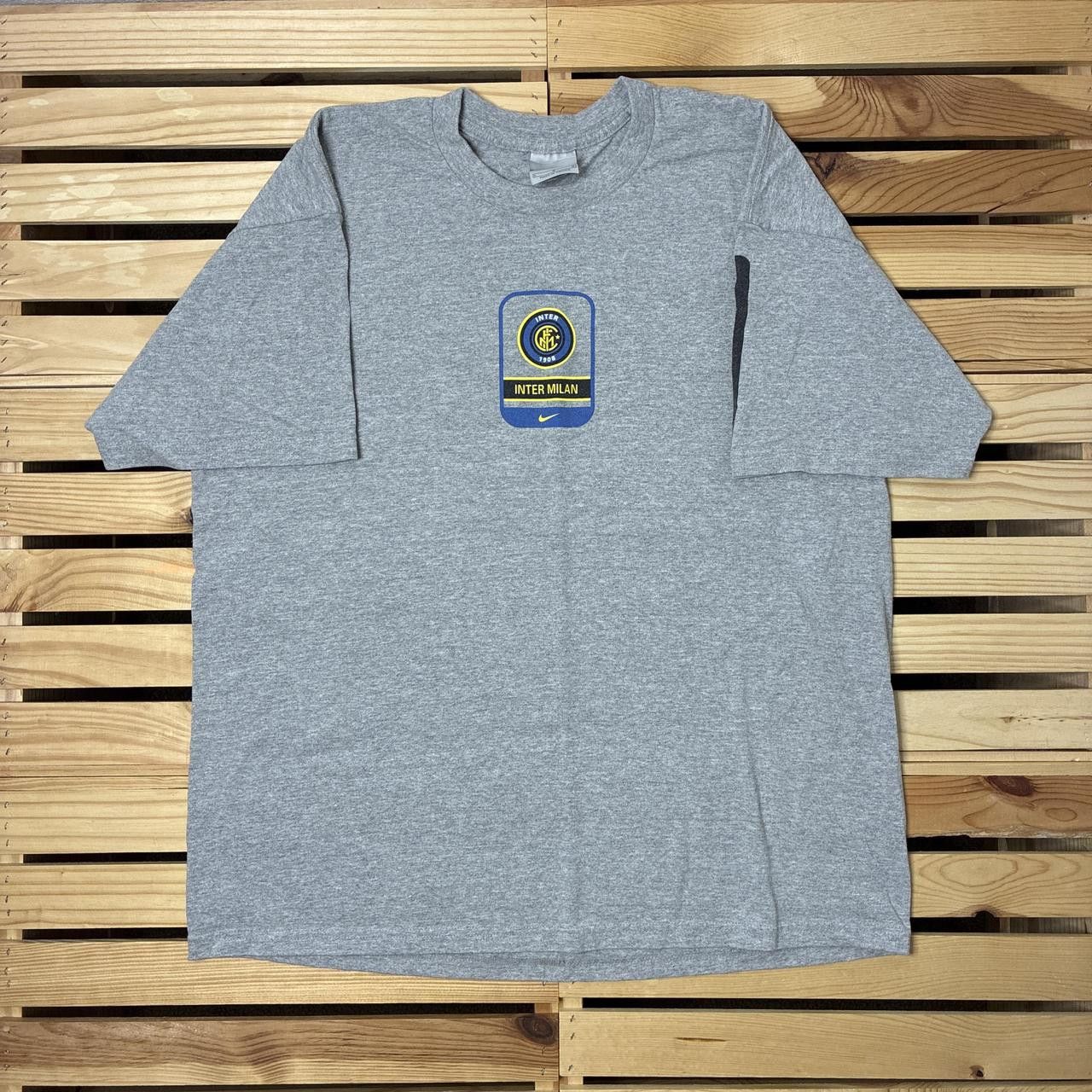Nike Vintage Nike x Inter Milan Gray Soccer Tee Size Large Size US L / EU 52-54 / 3 - 1 Thumbnail