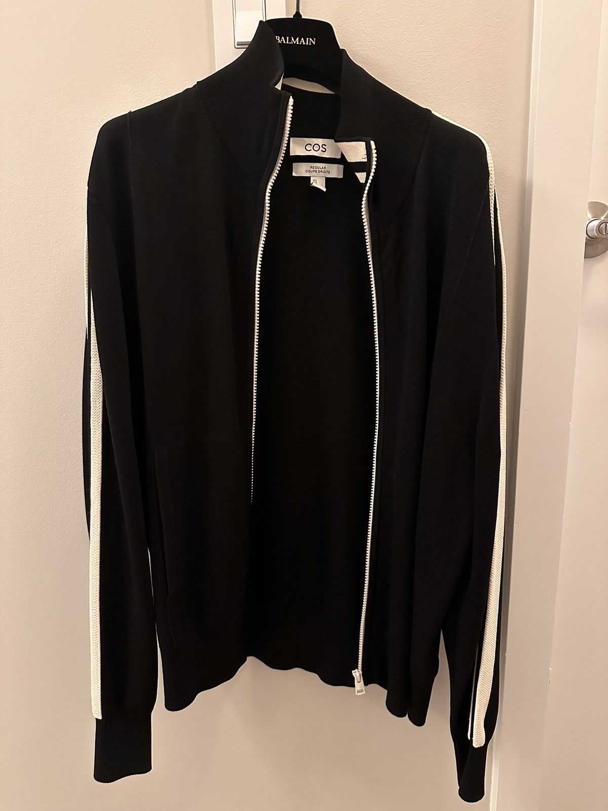 Cos COS Contrast-Stripe Knitted Track Jacket | Grailed