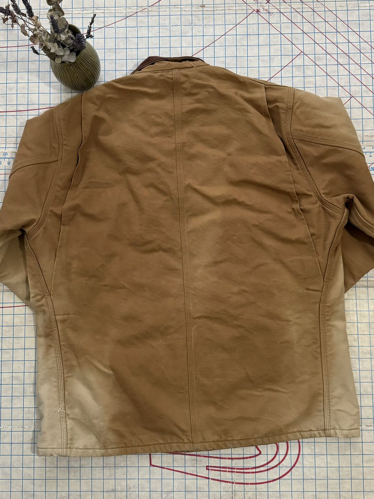 Carhartt × Vintage Carhartt Chore Coat Duck Canvas Nice Fade Blanket Lined Barn Size US XL / EU 56 / 4 - 10 Thumbnail