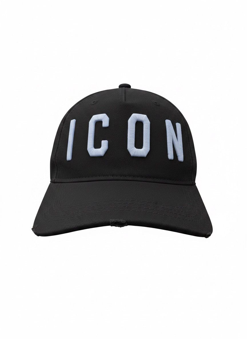 Dsquared2 DSQUARED2 Black ICON Baseball Cap White Logo BNWT Size ONE SIZE - 1 Thumbnail